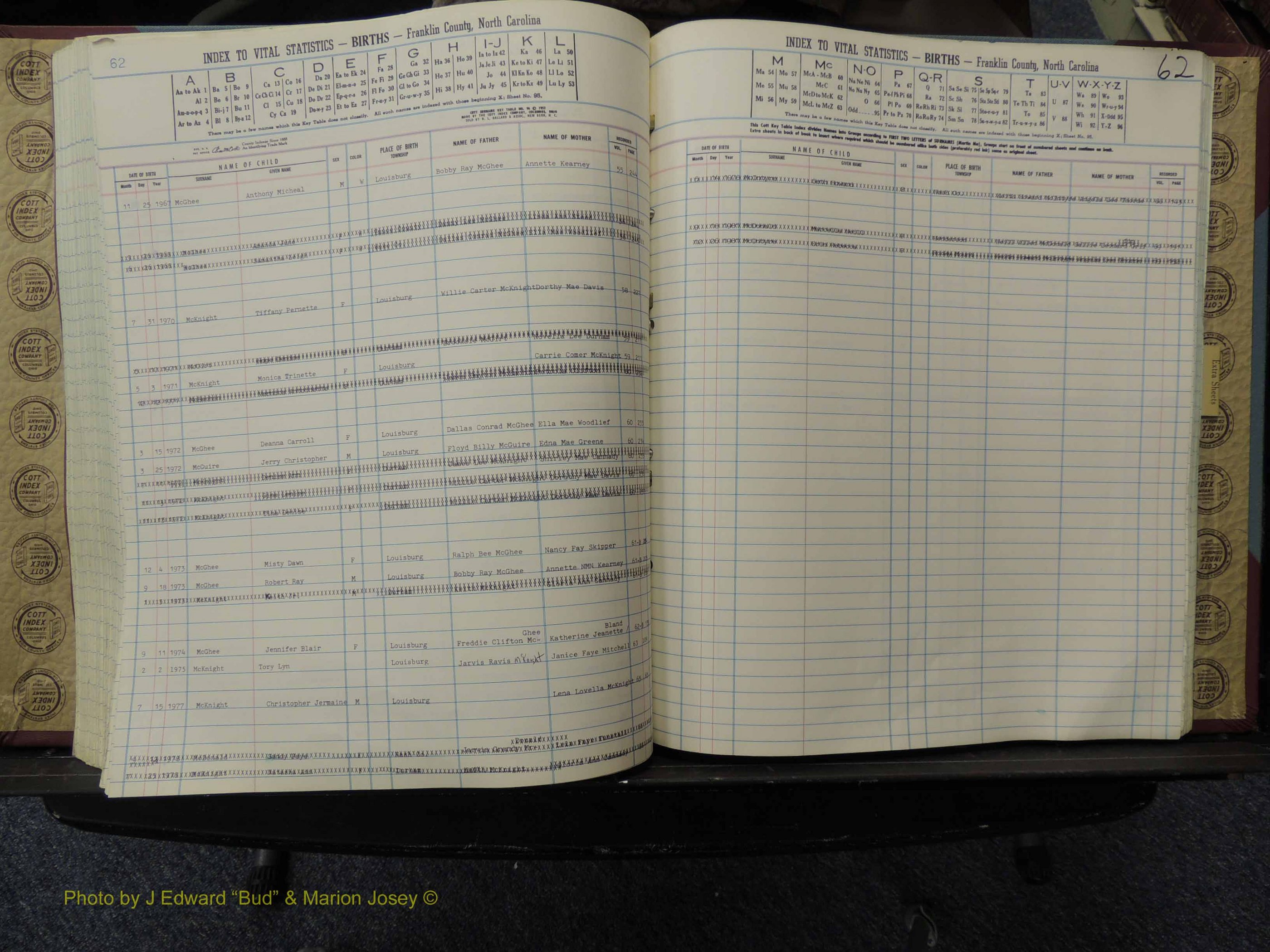 Franklin Co, NC, Births, A-Z, 1961-1981 (233).JPG