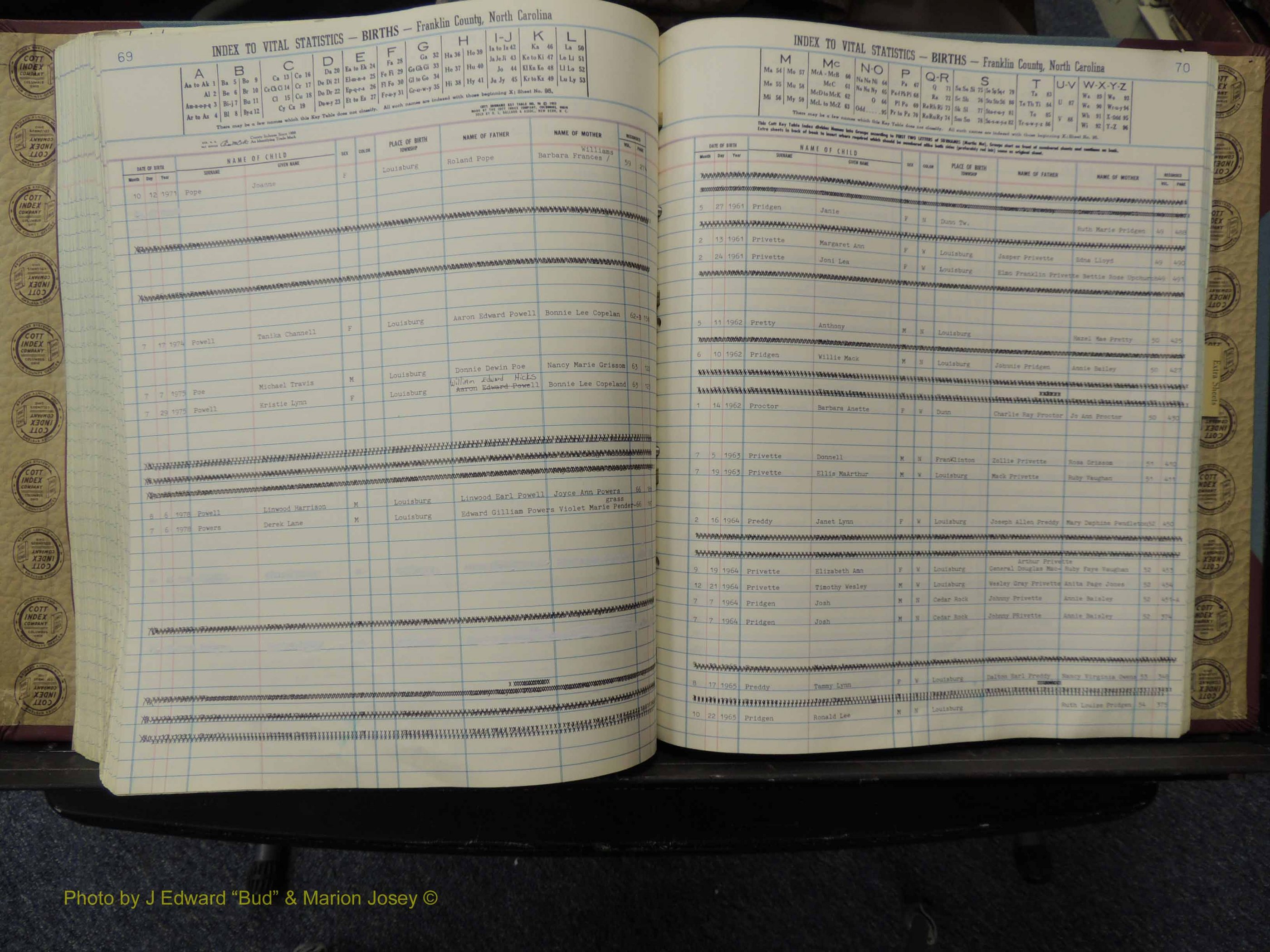 Franklin Co, NC, Births, A-Z, 1961-1981 (252).JPG