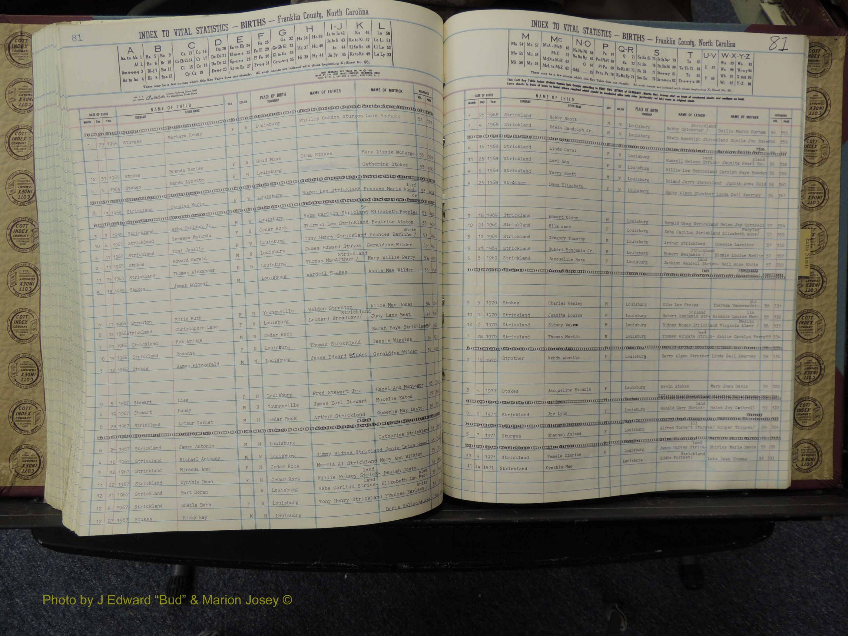 Franklin Co, NC, Births, A-Z, 1961-1981 (277).JPG