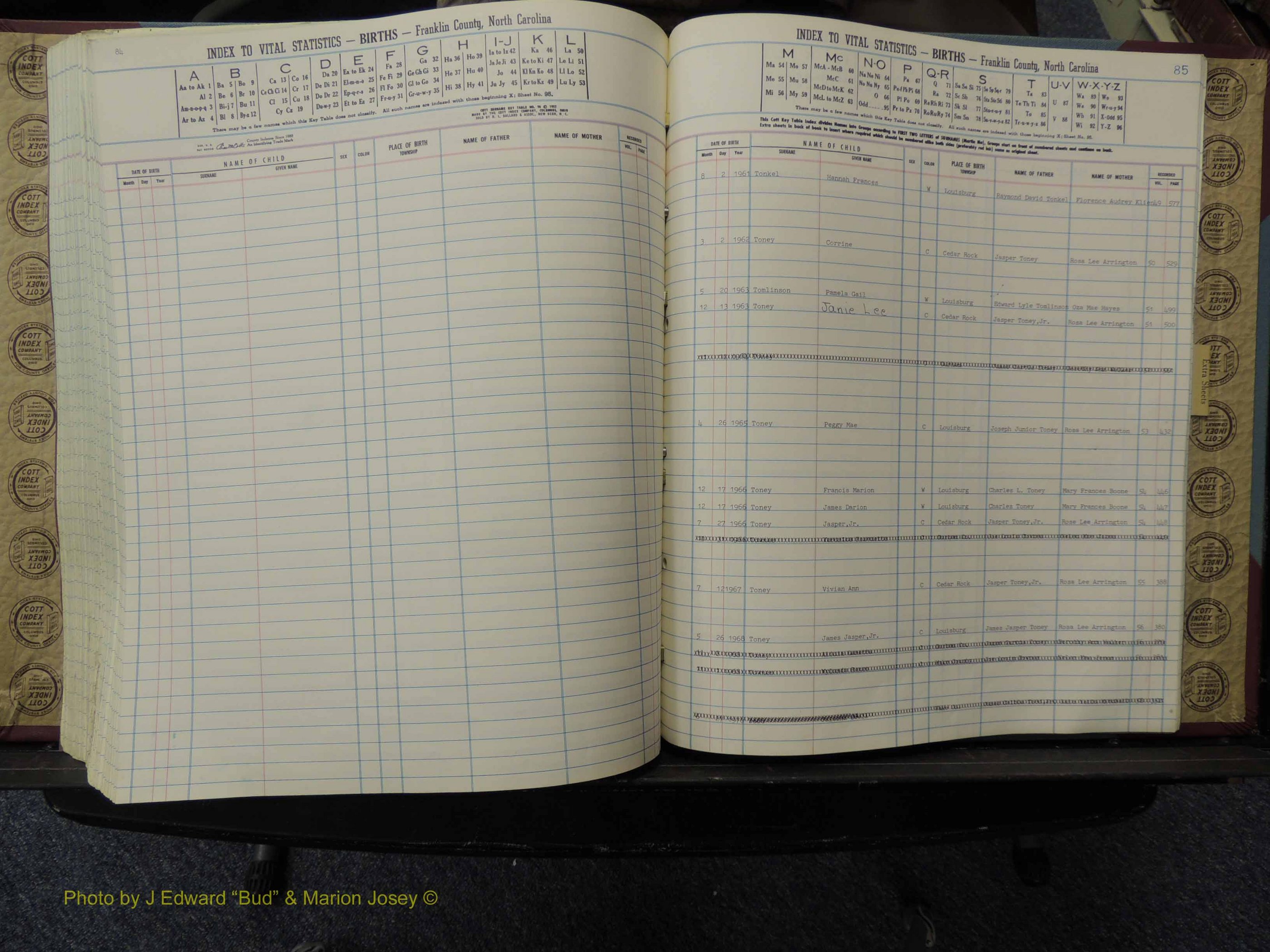 Franklin Co, NC, Births, A-Z, 1961-1981 (287).JPG