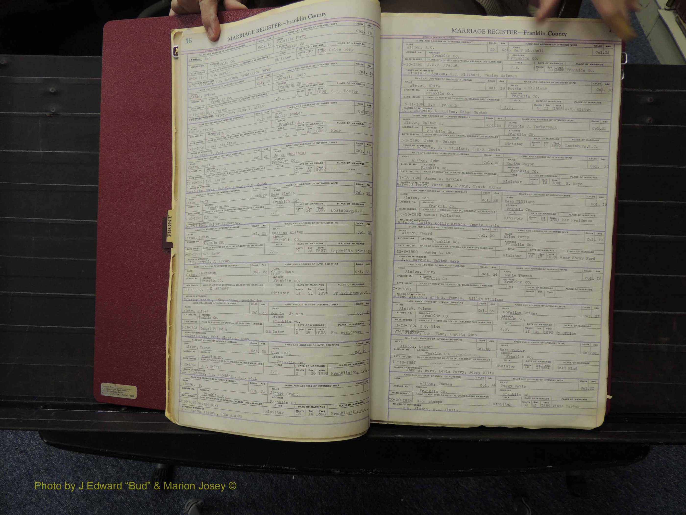 Franklin Co, NC, Marriages, A-M, 1869-1918 (109).JPG
