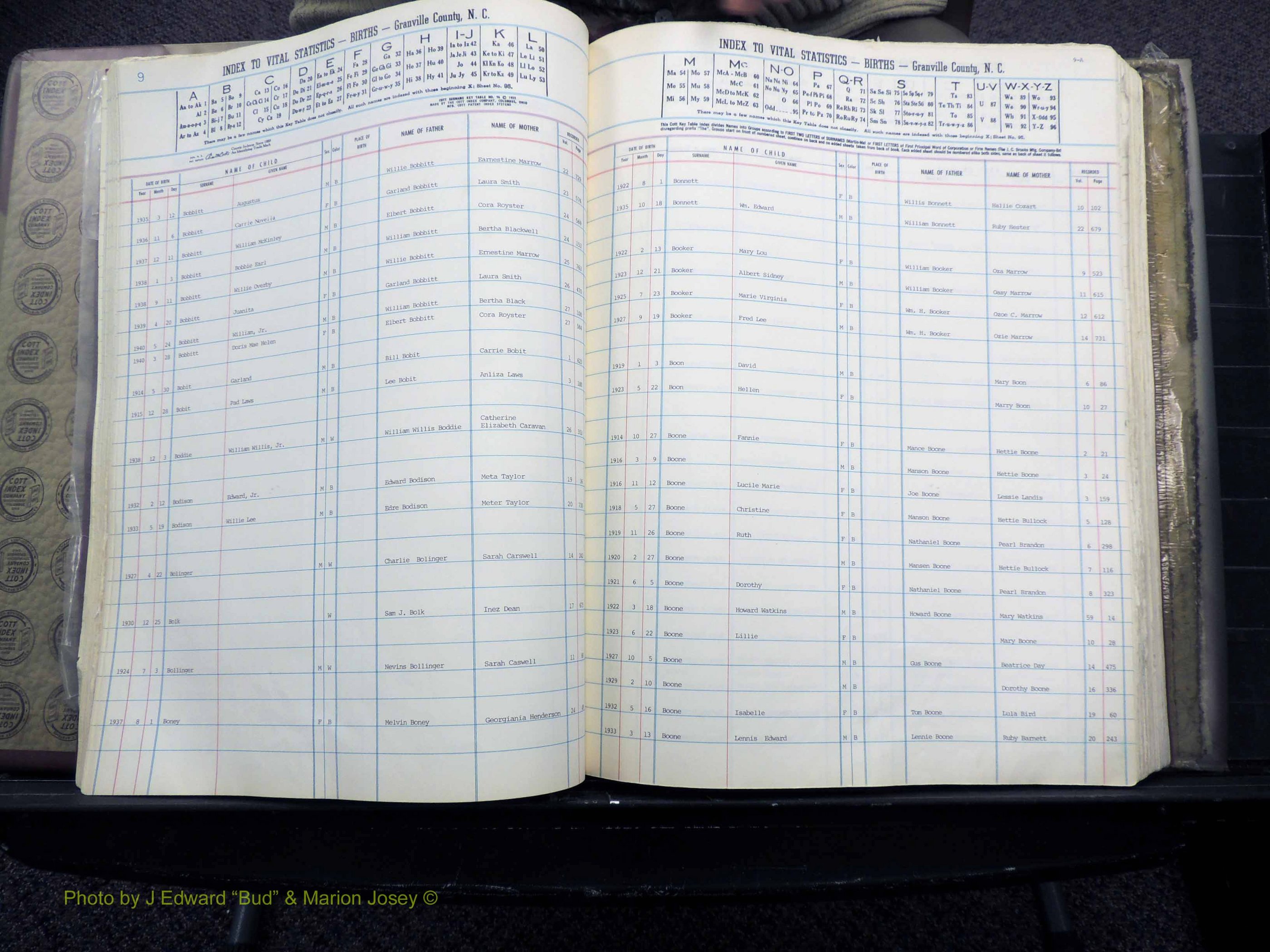 Granville Co, NC, Births, A-L, 1913-1940 (142).JPG