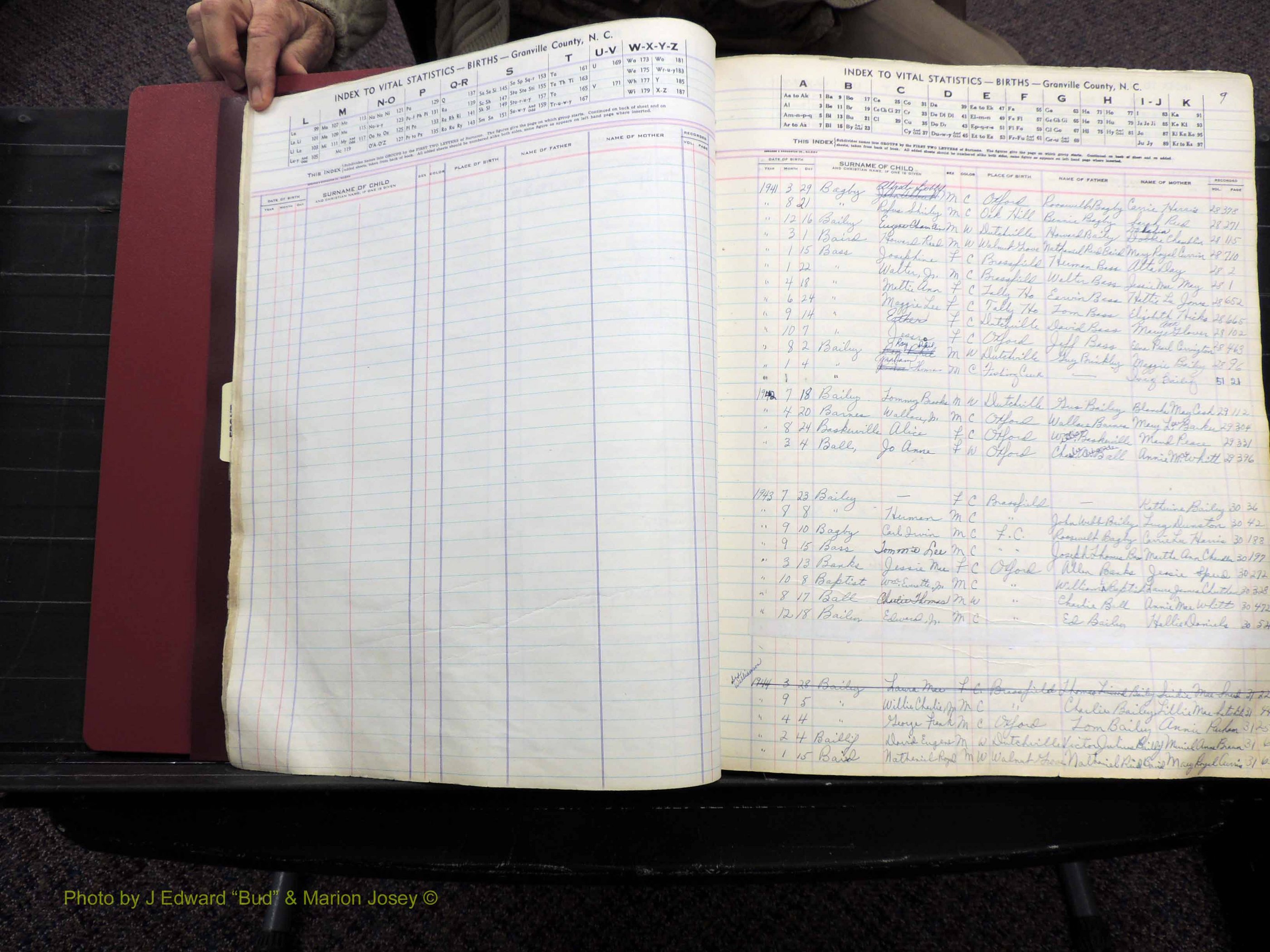 Granville Co, NC, Births, A-Z, 1941-1967 (119).JPG