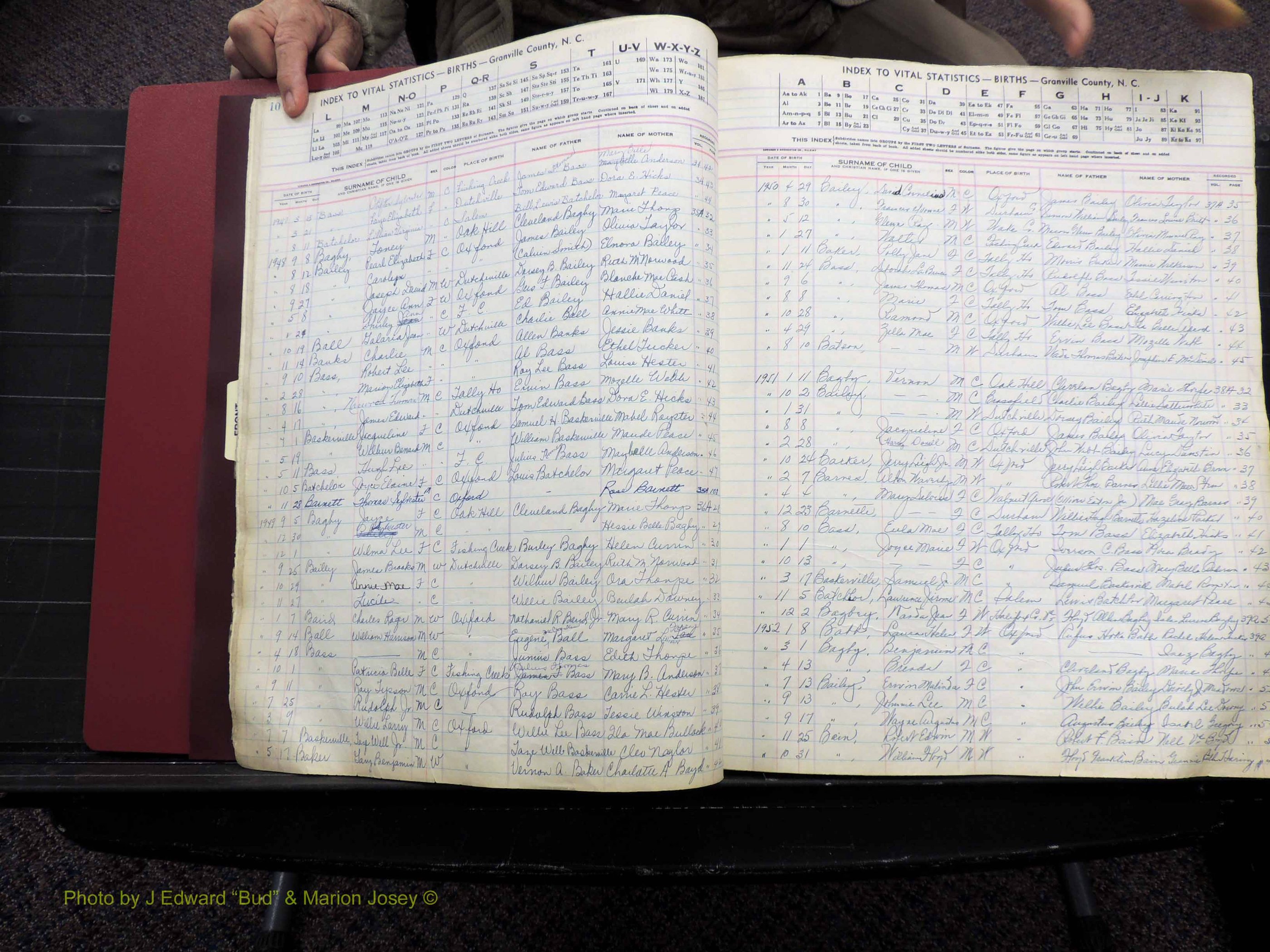 Granville Co, NC, Births, A-Z, 1941-1967 (121).JPG