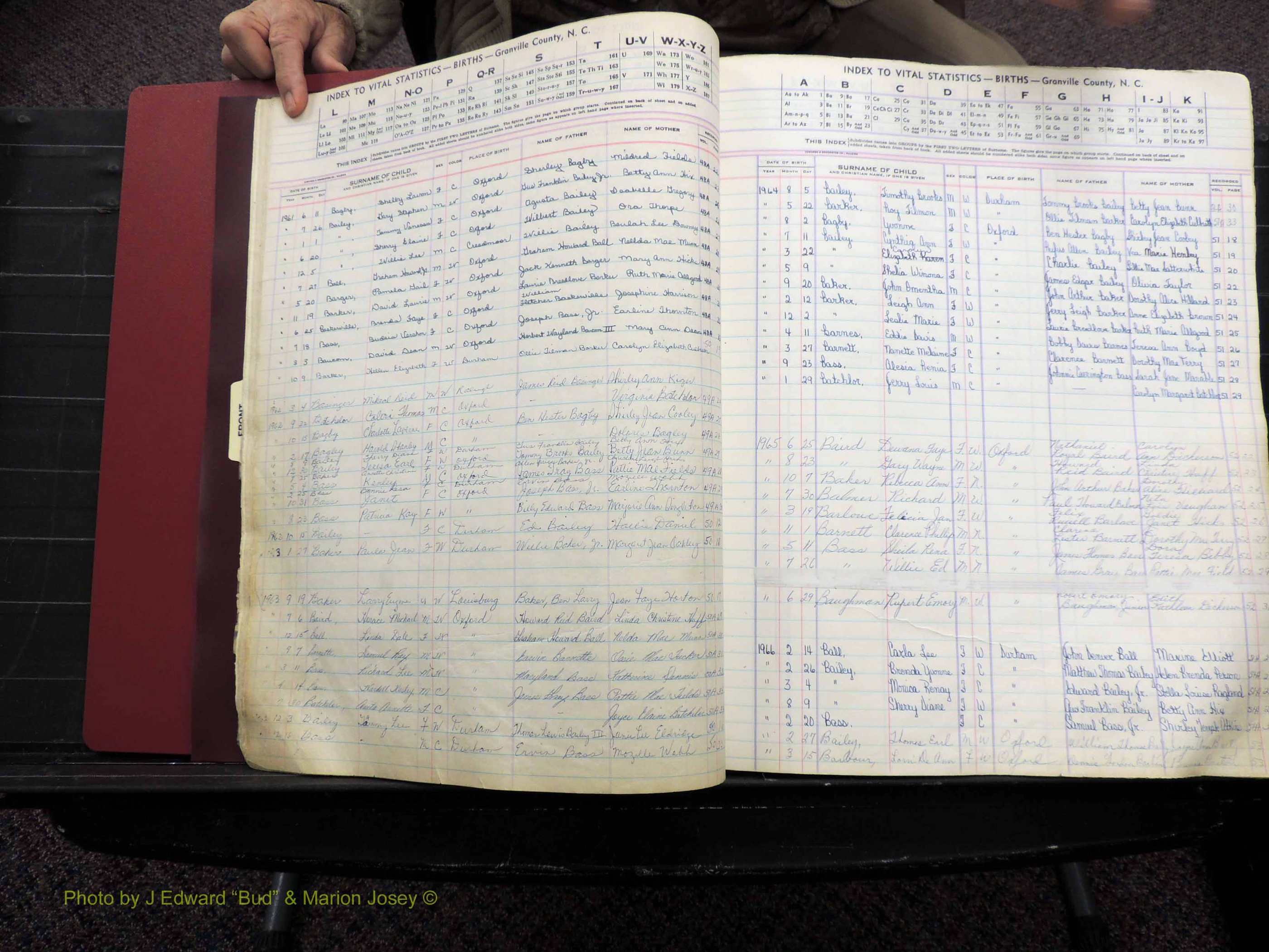 Granville Co, NC, Births, A-Z, 1941-1967 (124).JPG