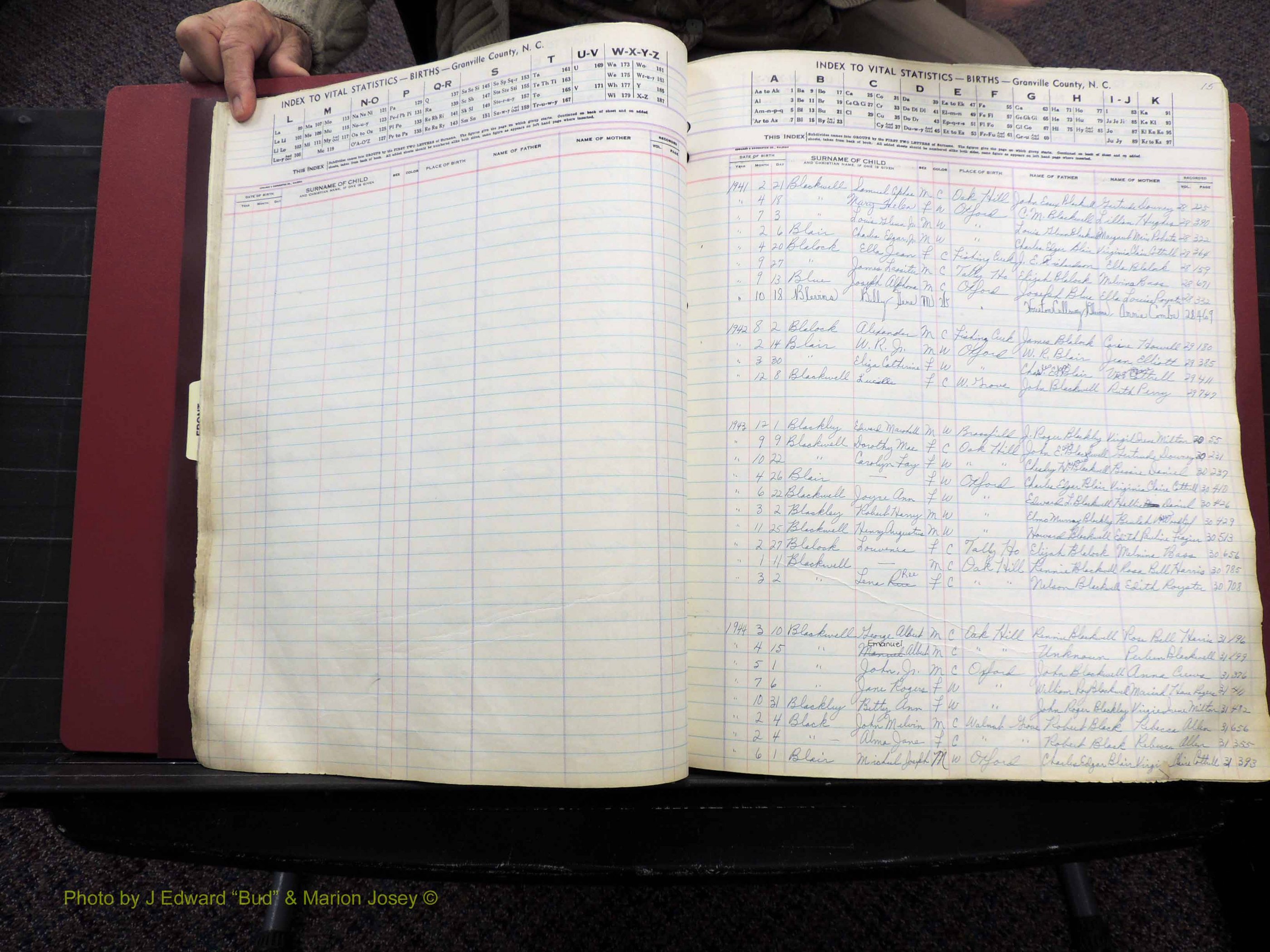 Granville Co, NC, Births, A-Z, 1941-1967 (131).JPG