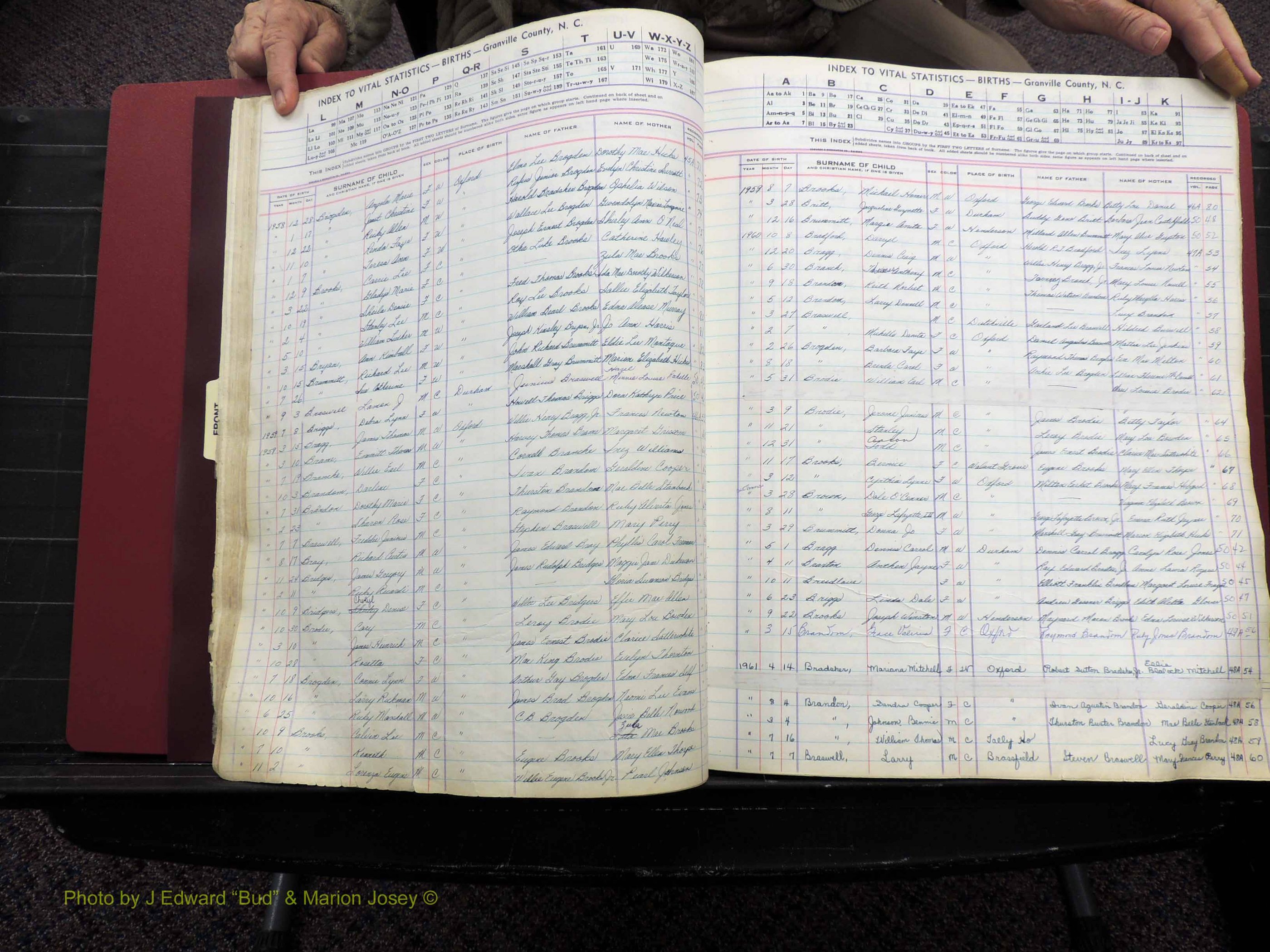 Granville Co, NC, Births, A-Z, 1941-1967 (148).JPG