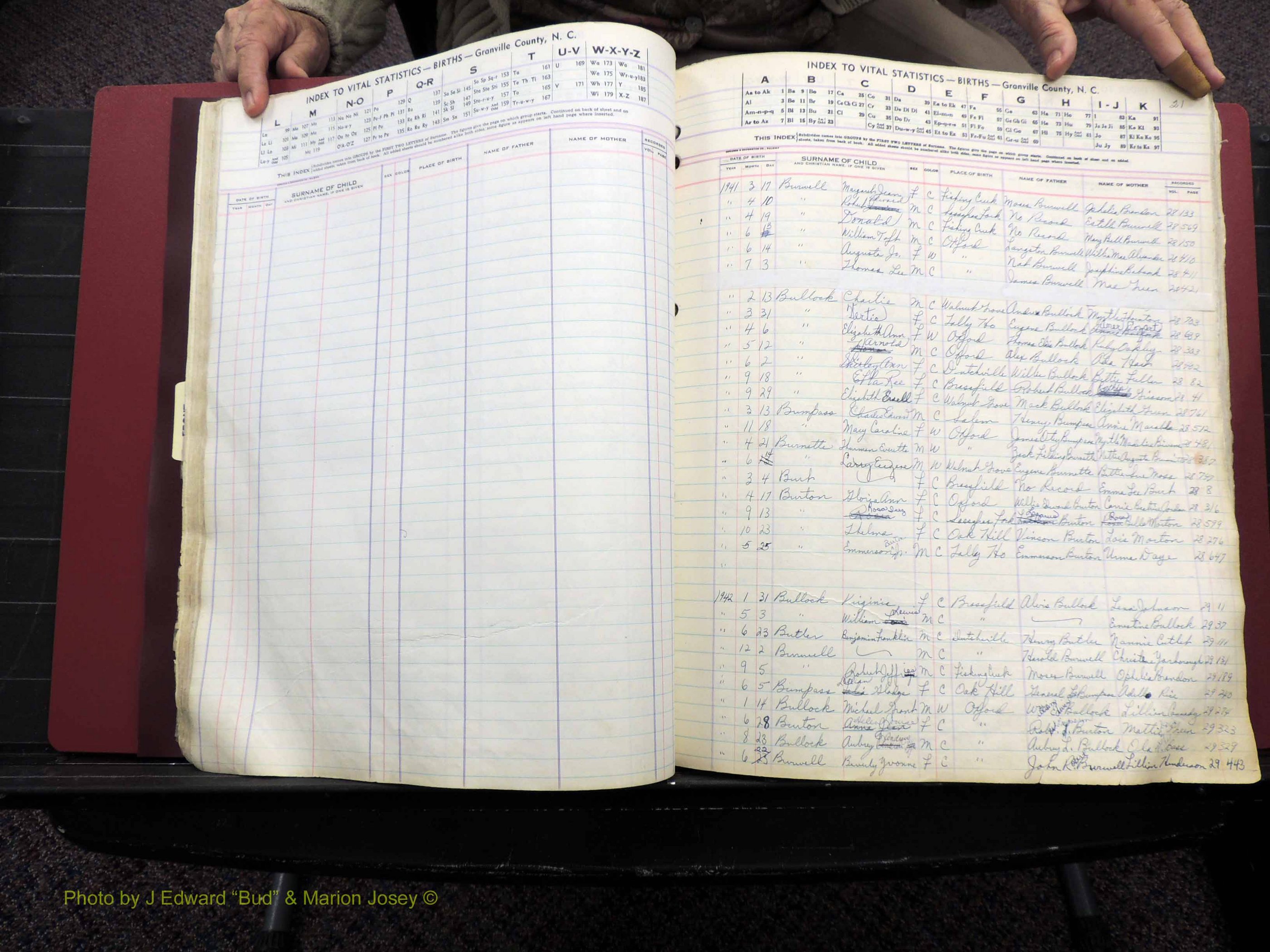 Granville Co, NC, Births, A-Z, 1941-1967 (151).JPG