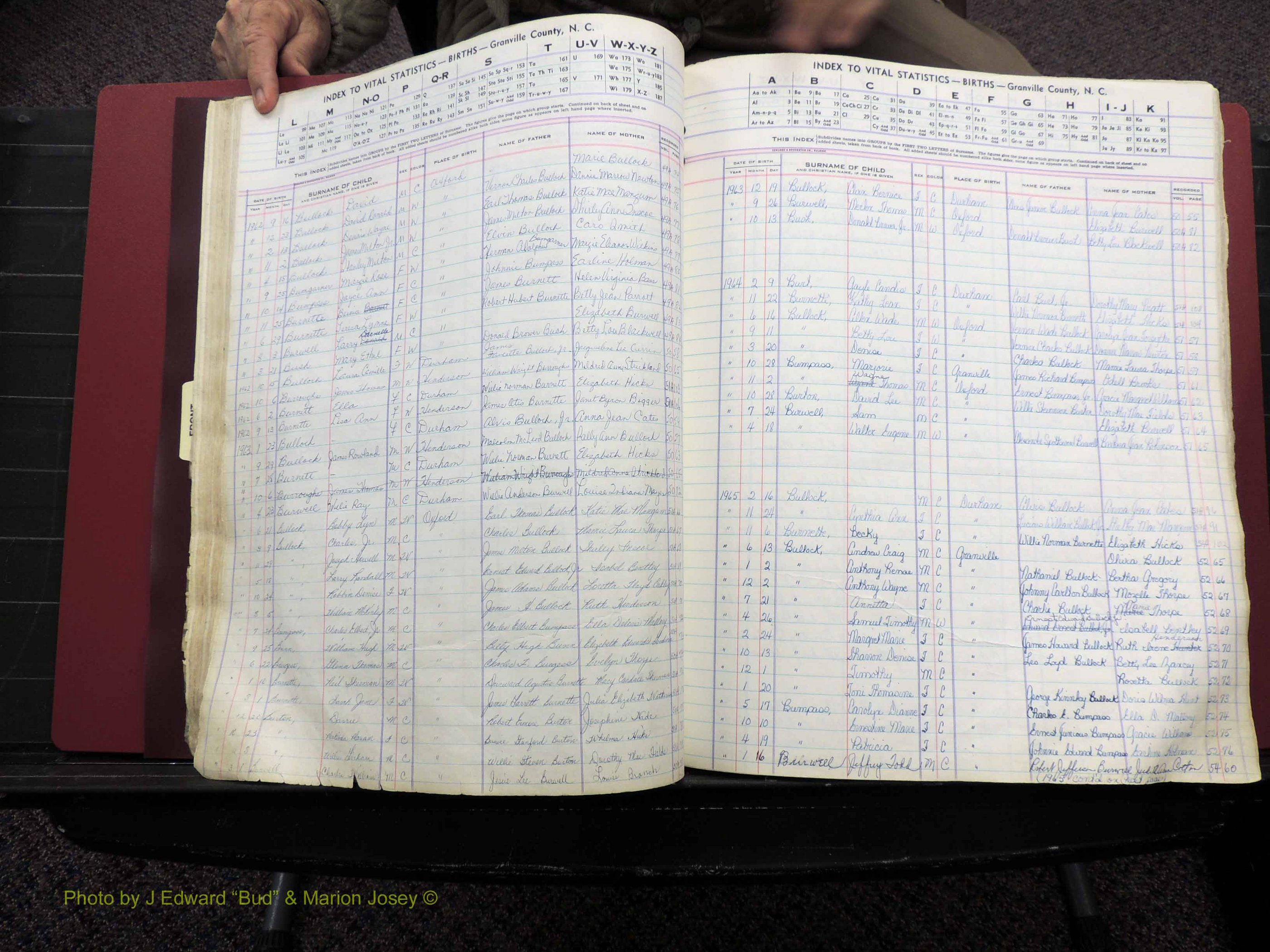 Granville Co, NC, Births, A-Z, 1941-1967 (158).JPG