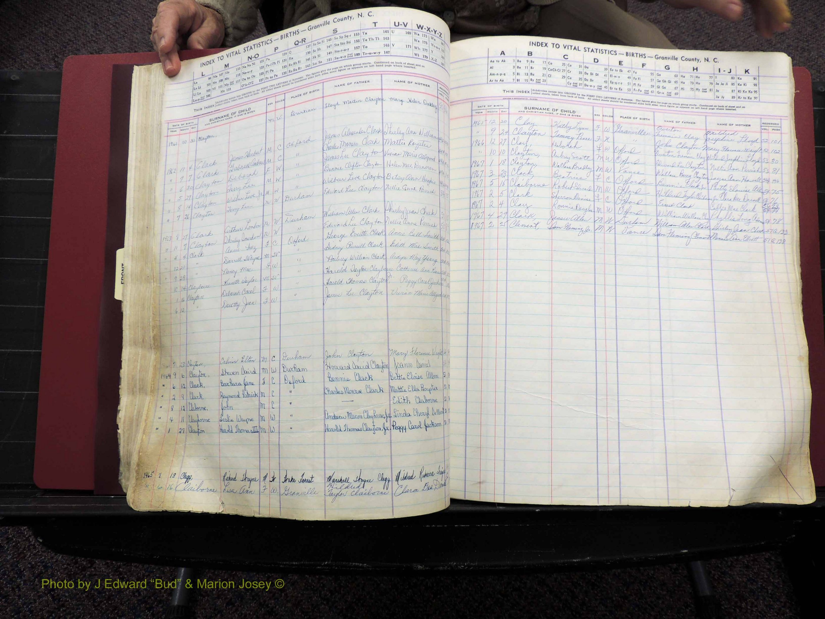 Granville Co, NC, Births, A-Z, 1941-1967 (178).JPG