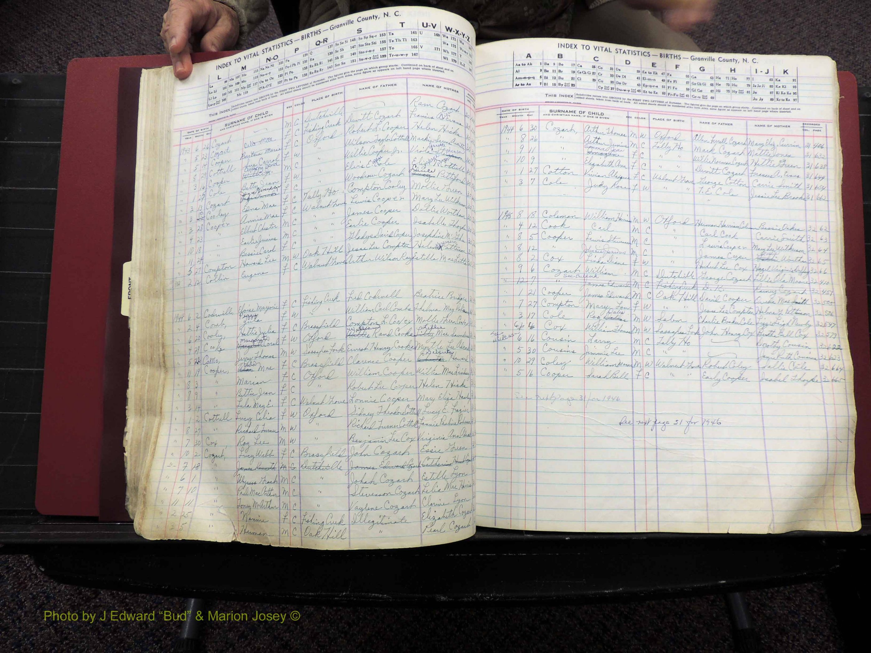 Granville Co, NC, Births, A-Z, 1941-1967 (180).JPG