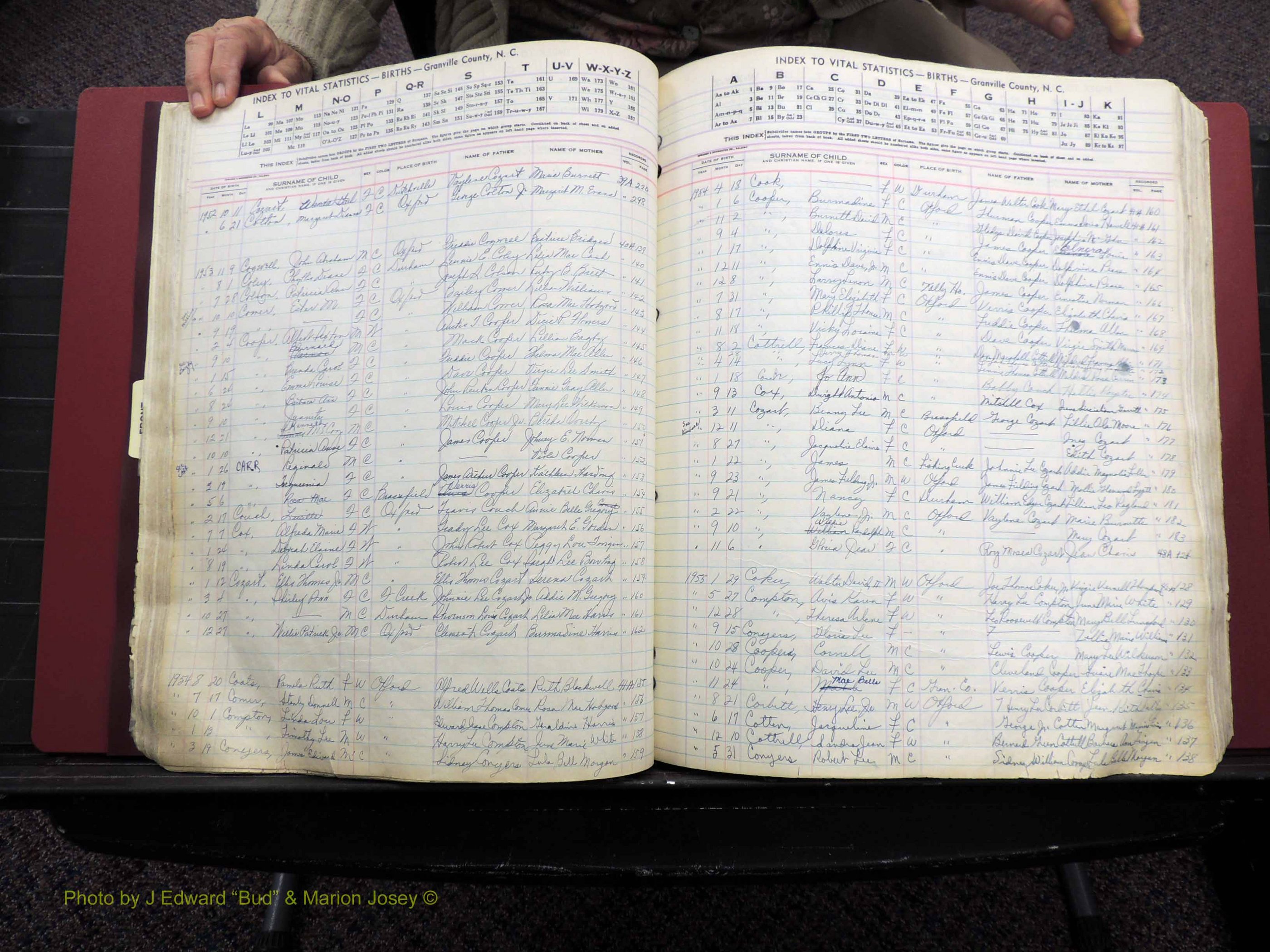 Granville Co, NC, Births, A-Z, 1941-1967 (184).JPG