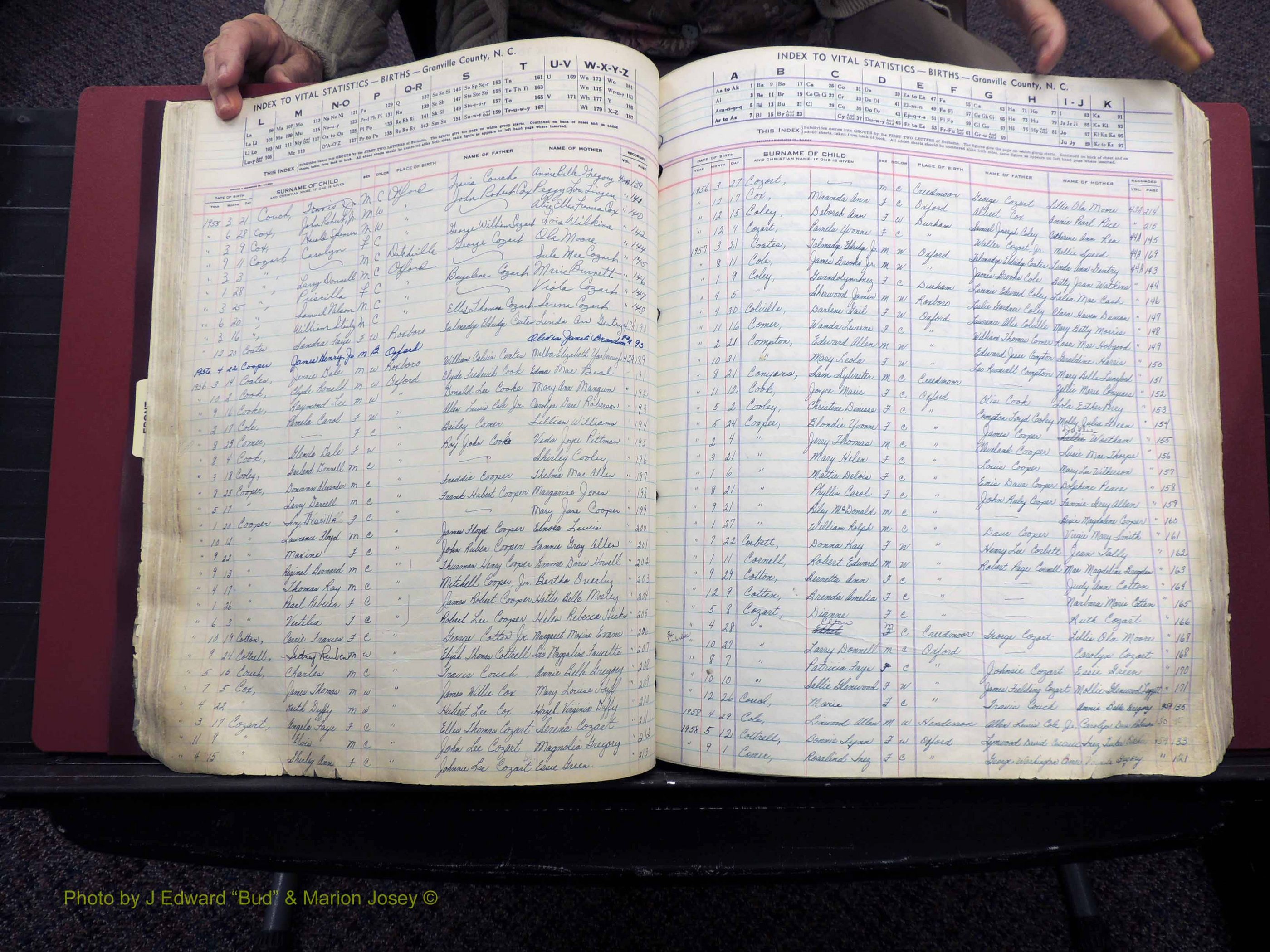 Granville Co, NC, Births, A-Z, 1941-1967 (185).JPG