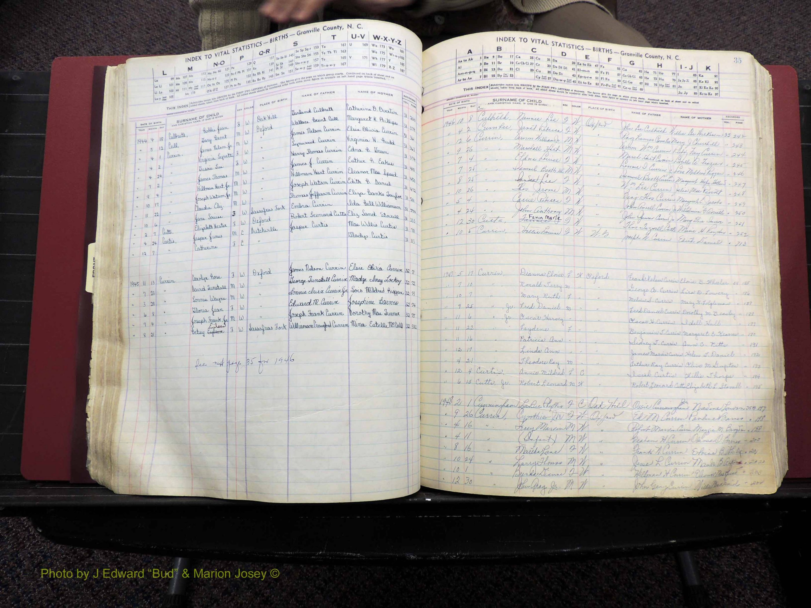 Granville Co, NC, Births, A-Z, 1941-1967 (194).JPG