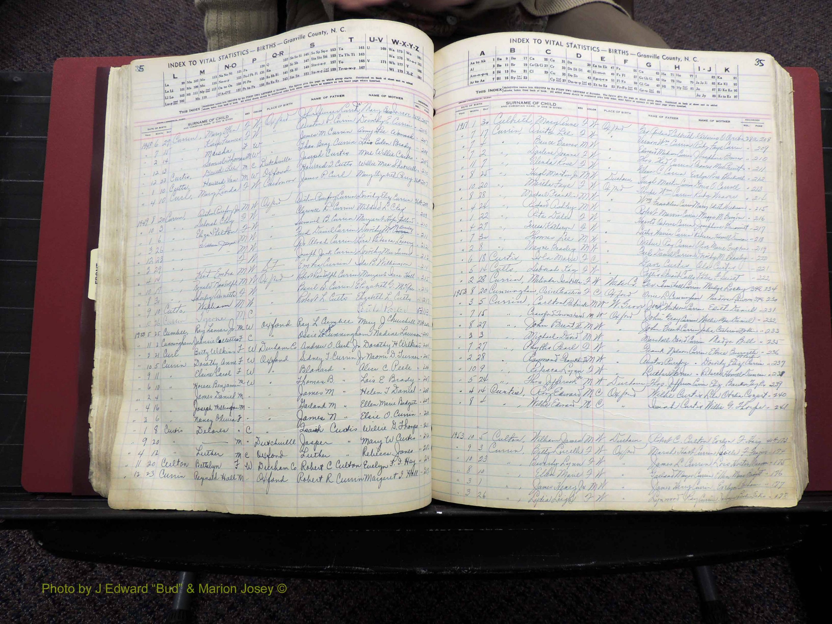 Granville Co, NC, Births, A-Z, 1941-1967 (195).JPG