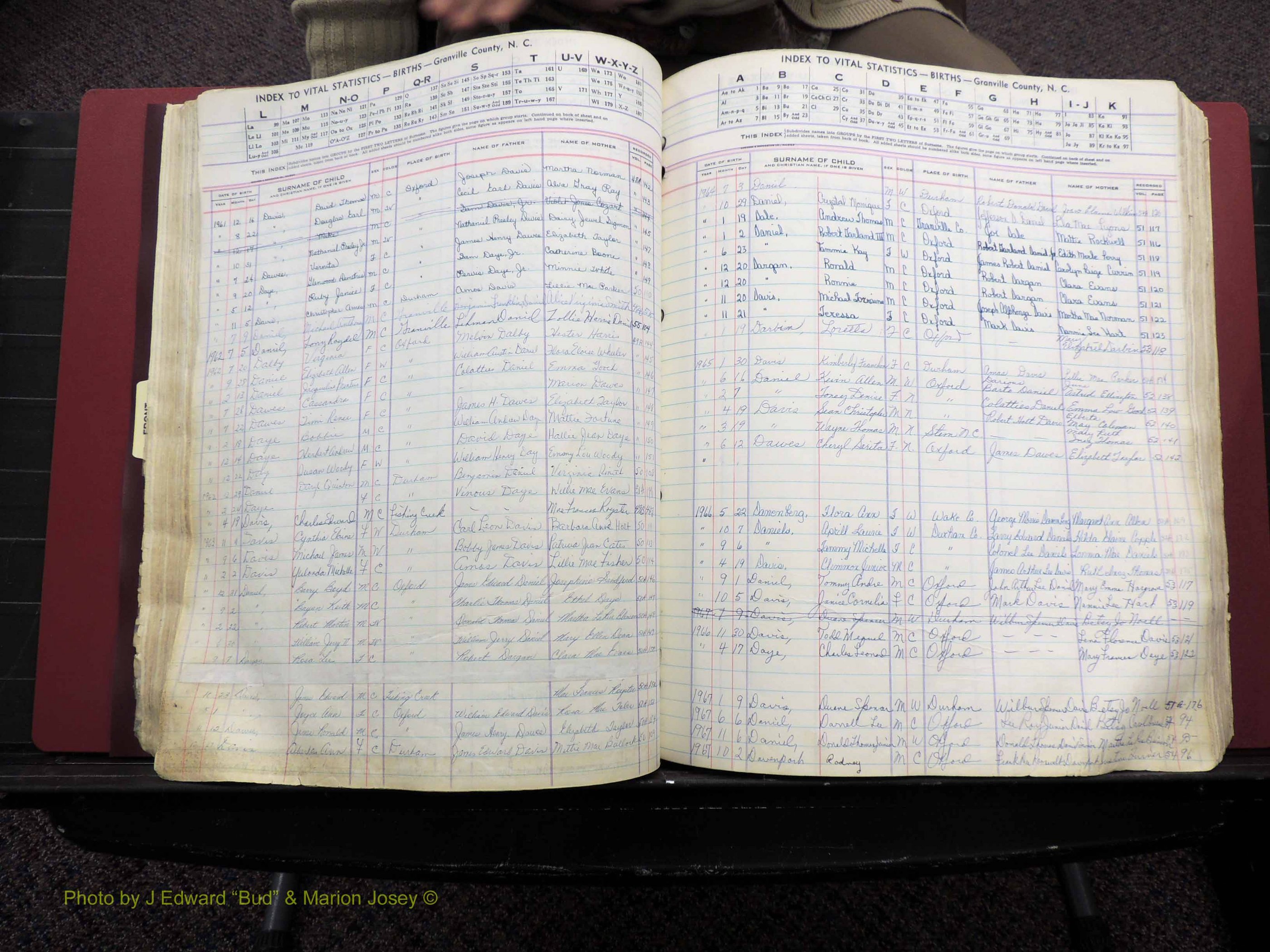 Granville Co, NC, Births, A-Z, 1941-1967 (205).JPG