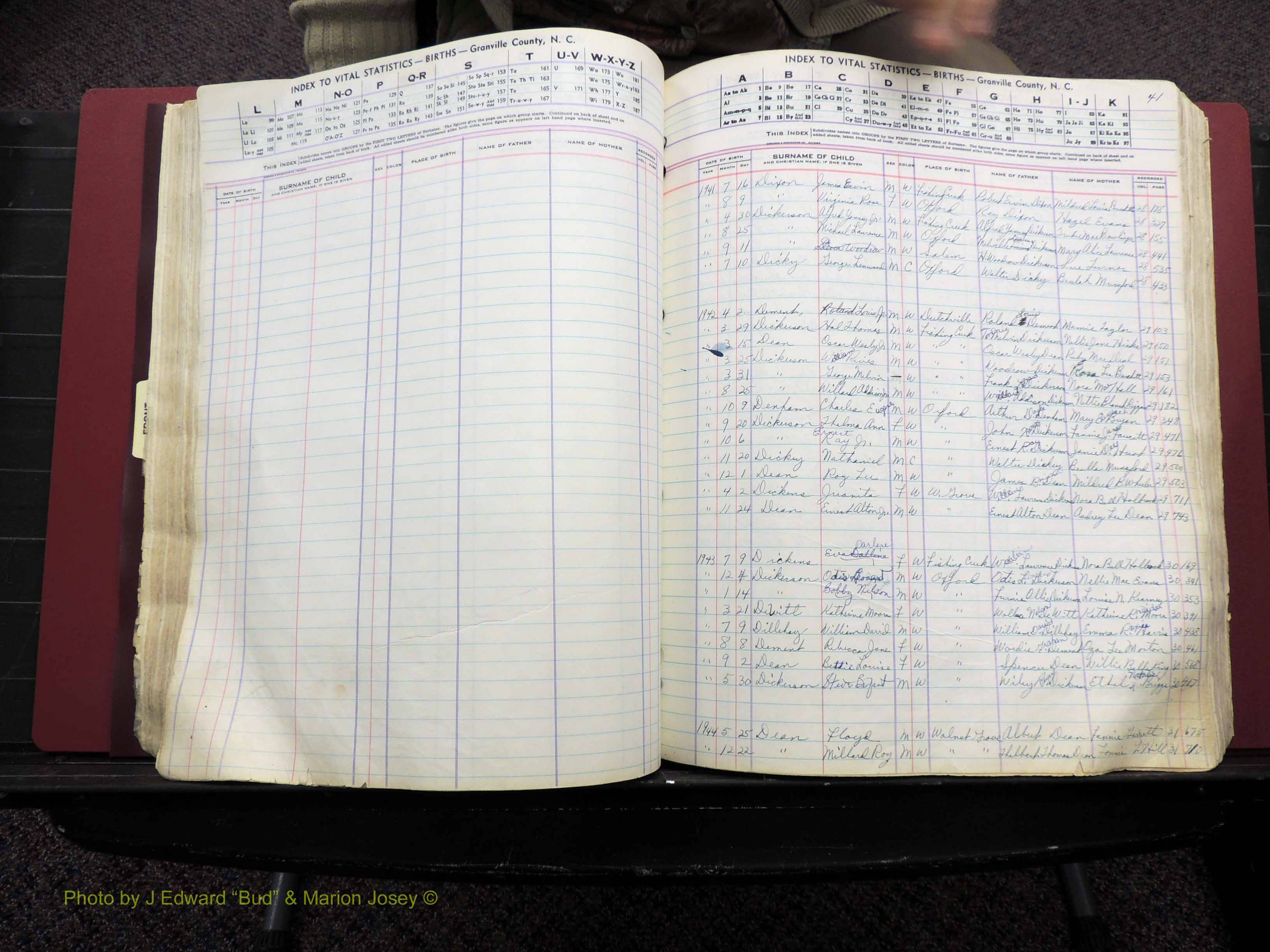 Granville Co, NC, Births, A-Z, 1941-1967 (207).JPG