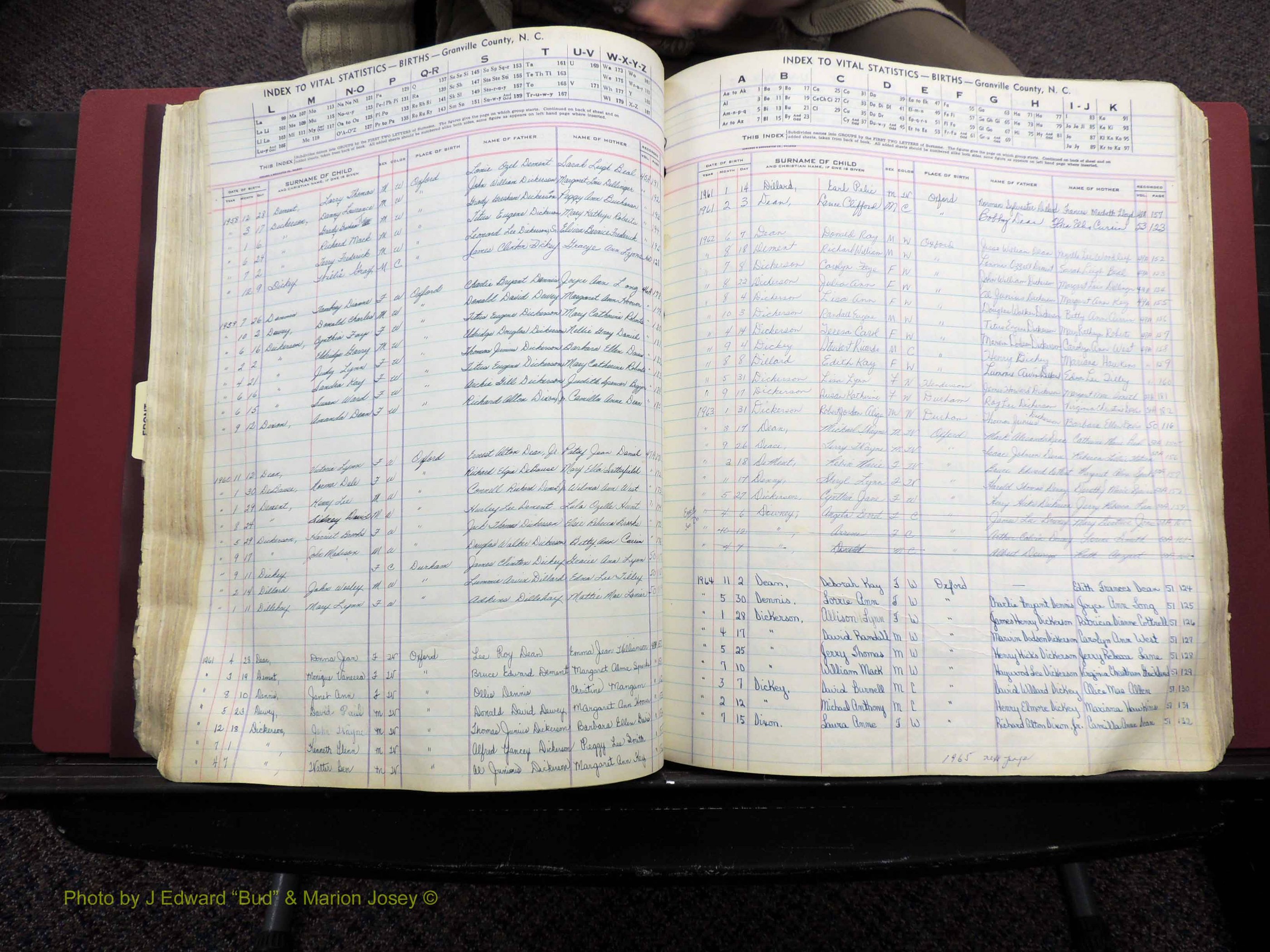 Granville Co, NC, Births, A-Z, 1941-1967 (211).JPG