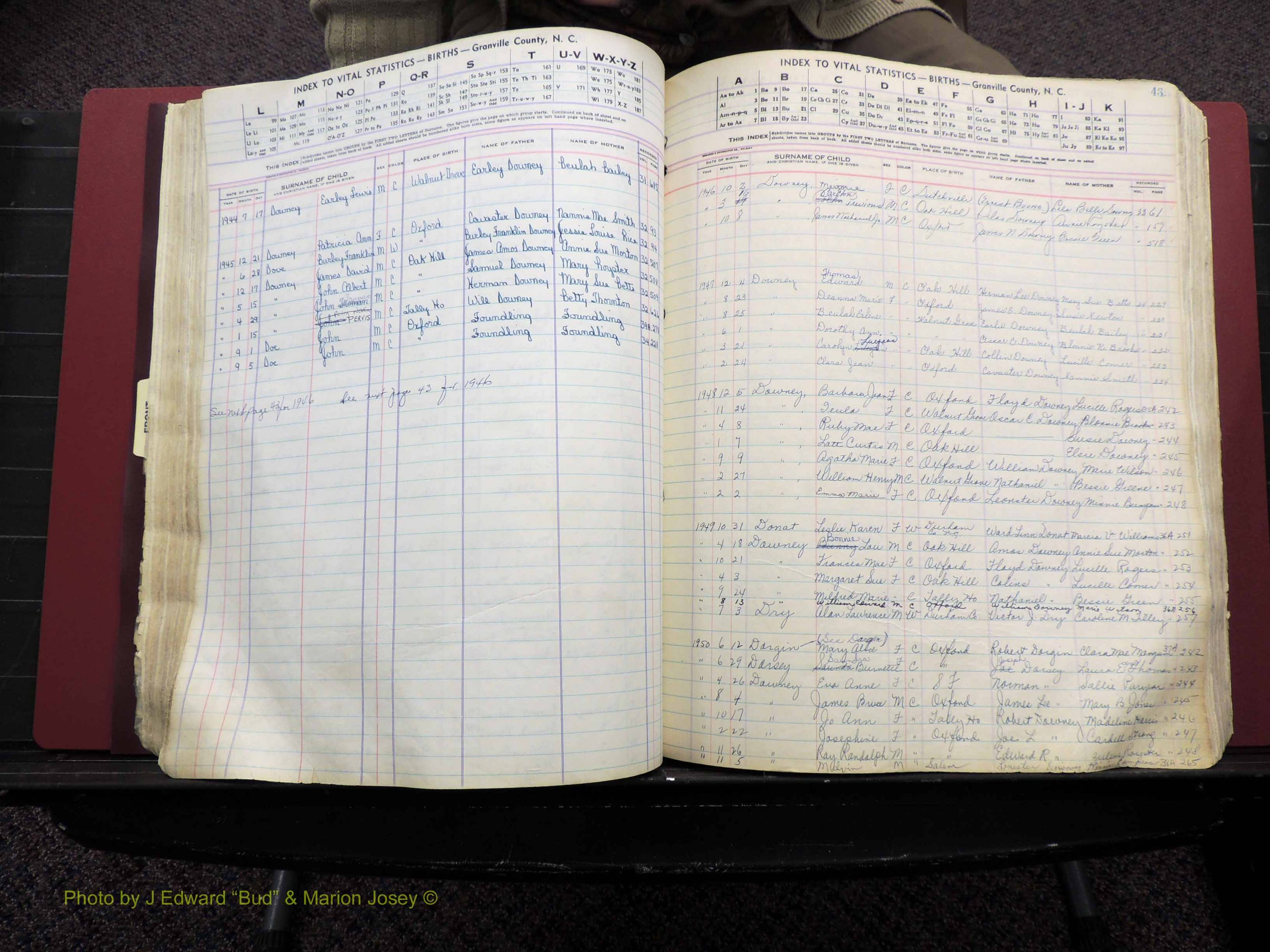 Granville Co, NC, Births, A-Z, 1941-1967 (213).JPG