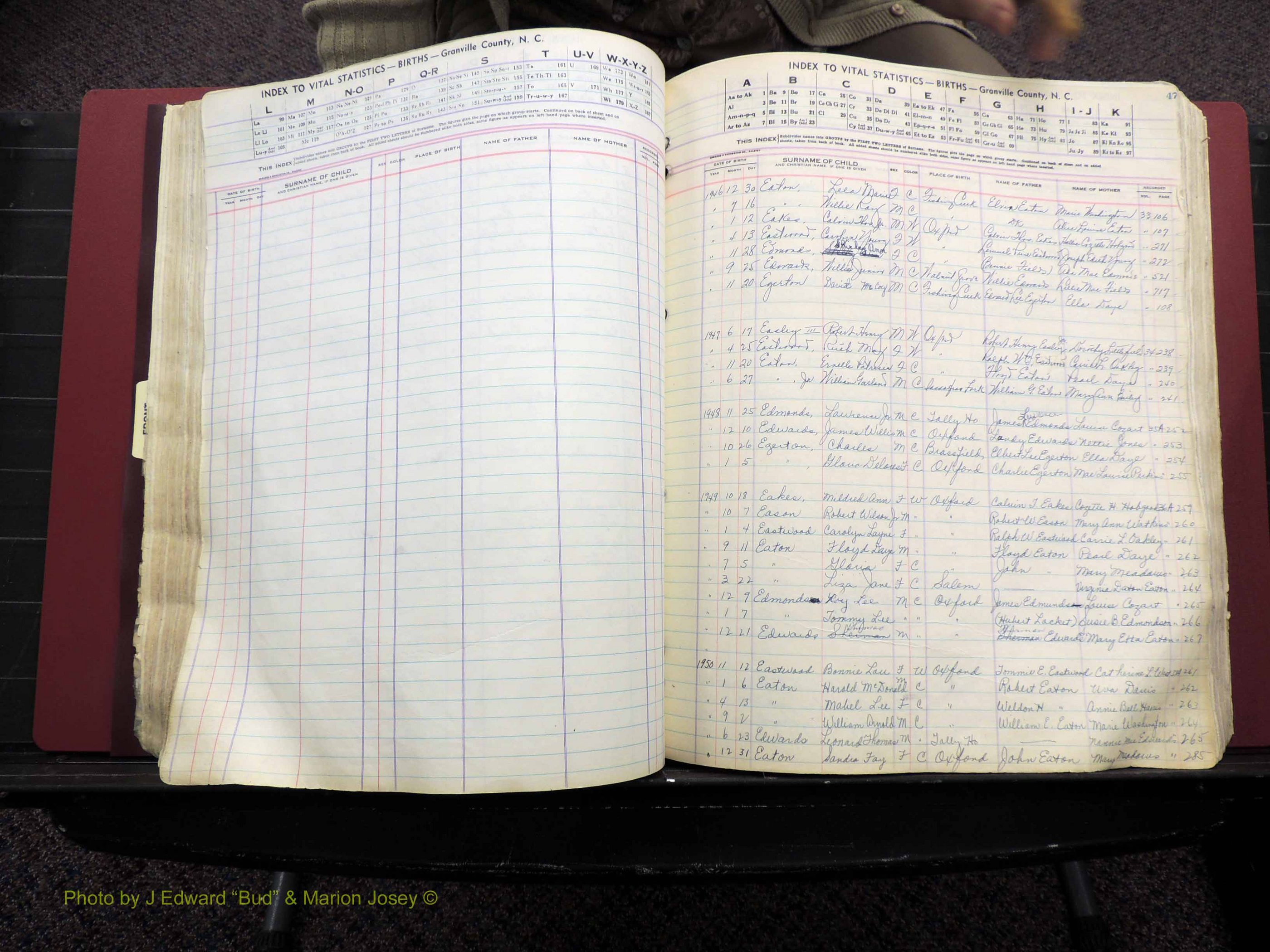 Granville Co, NC, Births, A-Z, 1941-1967 (221).JPG