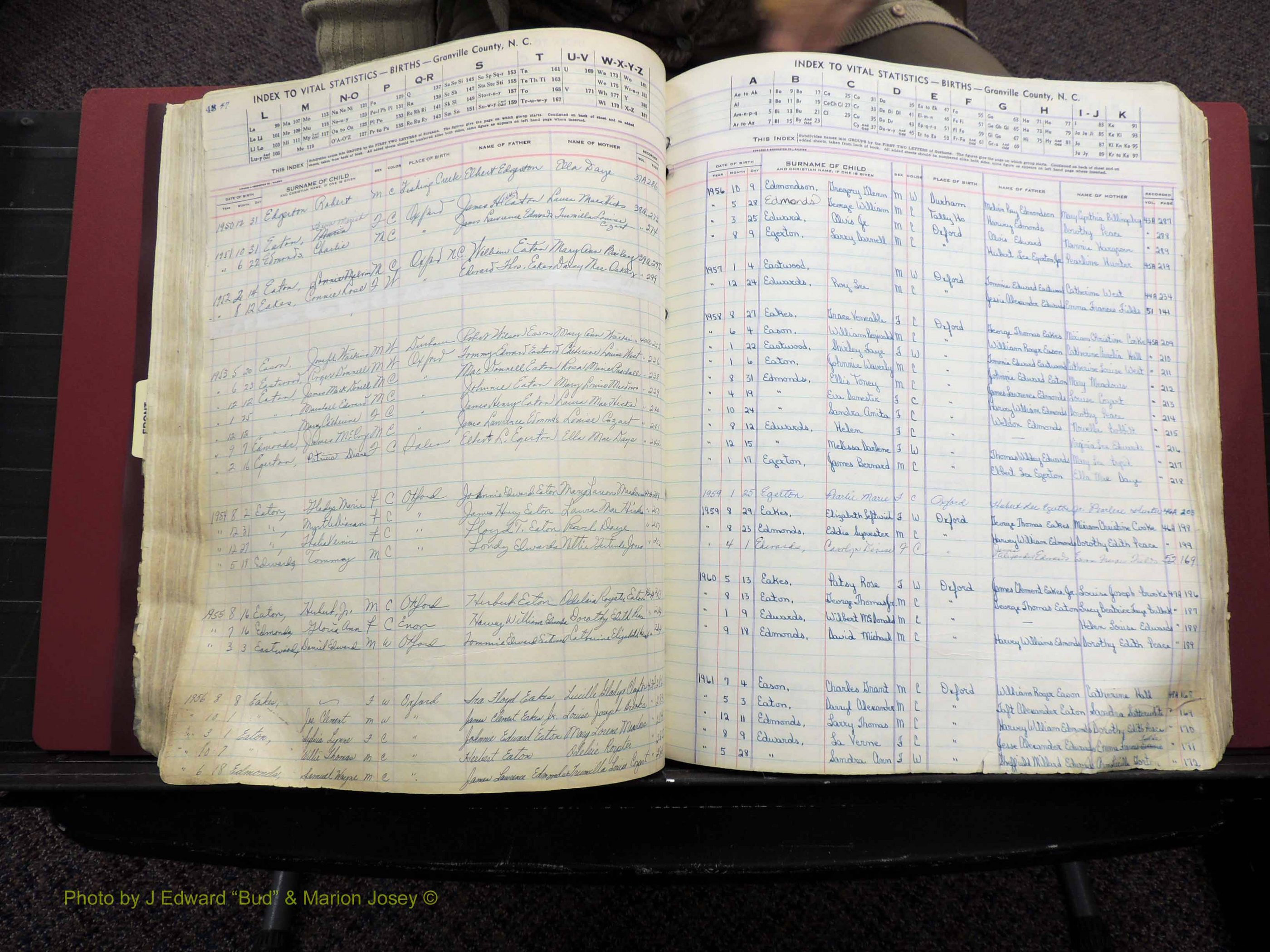 Granville Co, NC, Births, A-Z, 1941-1967 (222).JPG