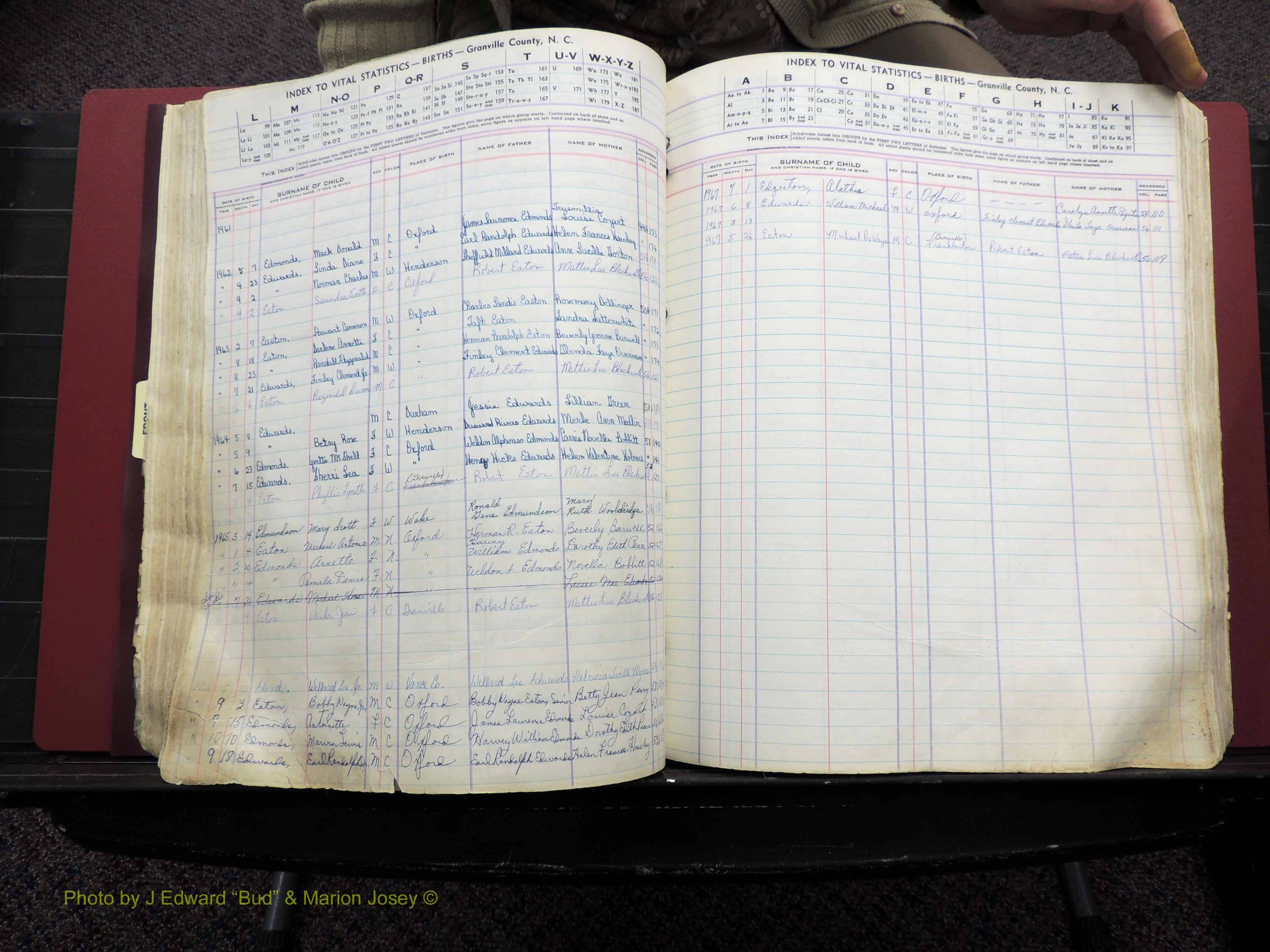 Granville Co, NC, Births, A-Z, 1941-1967 (223).JPG