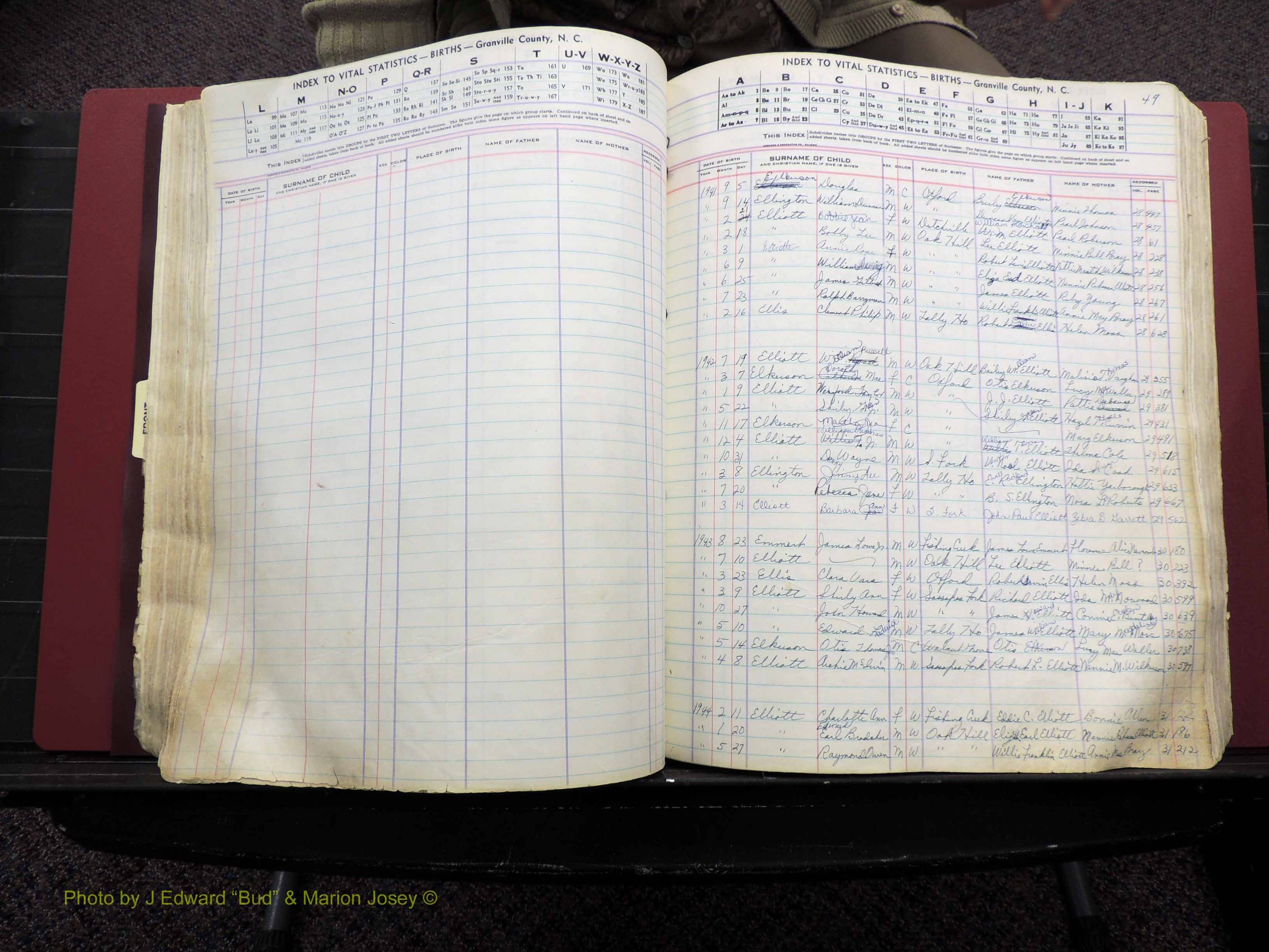 Granville Co, NC, Births, A-Z, 1941-1967 (224).JPG