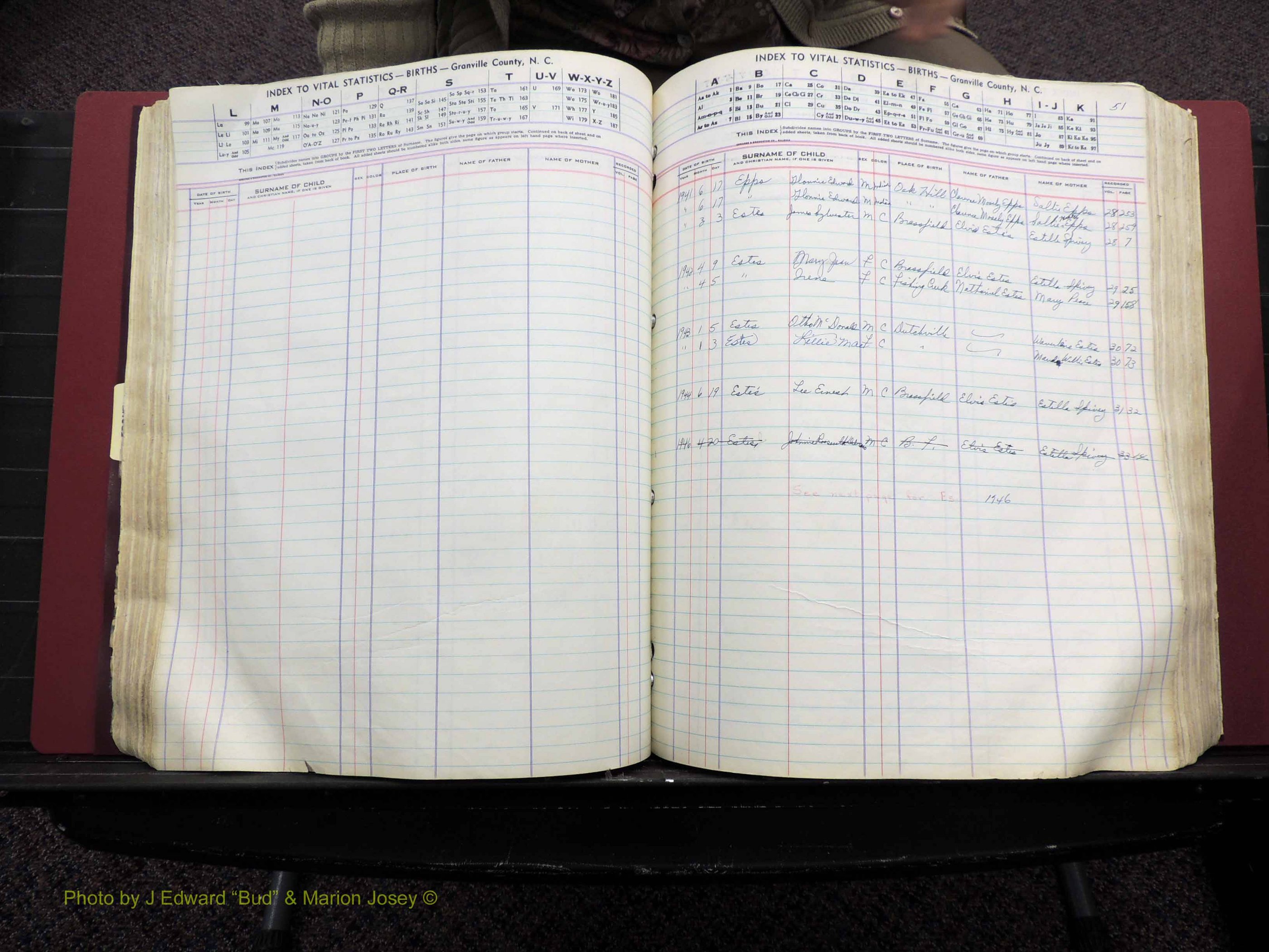 Granville Co, NC, Births, A-Z, 1941-1967 (230).JPG