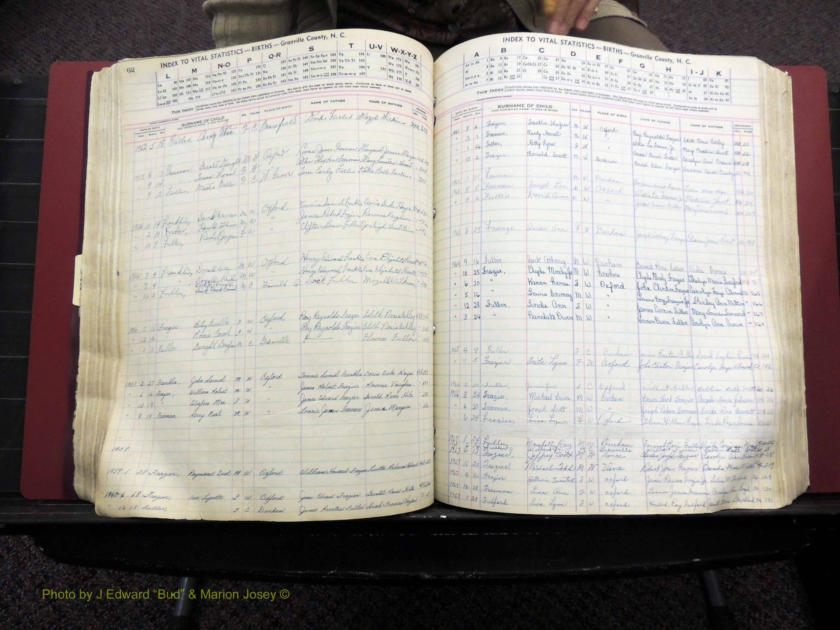 Granville Co, NC, Births, A-Z, 1941-1967 (249).JPG