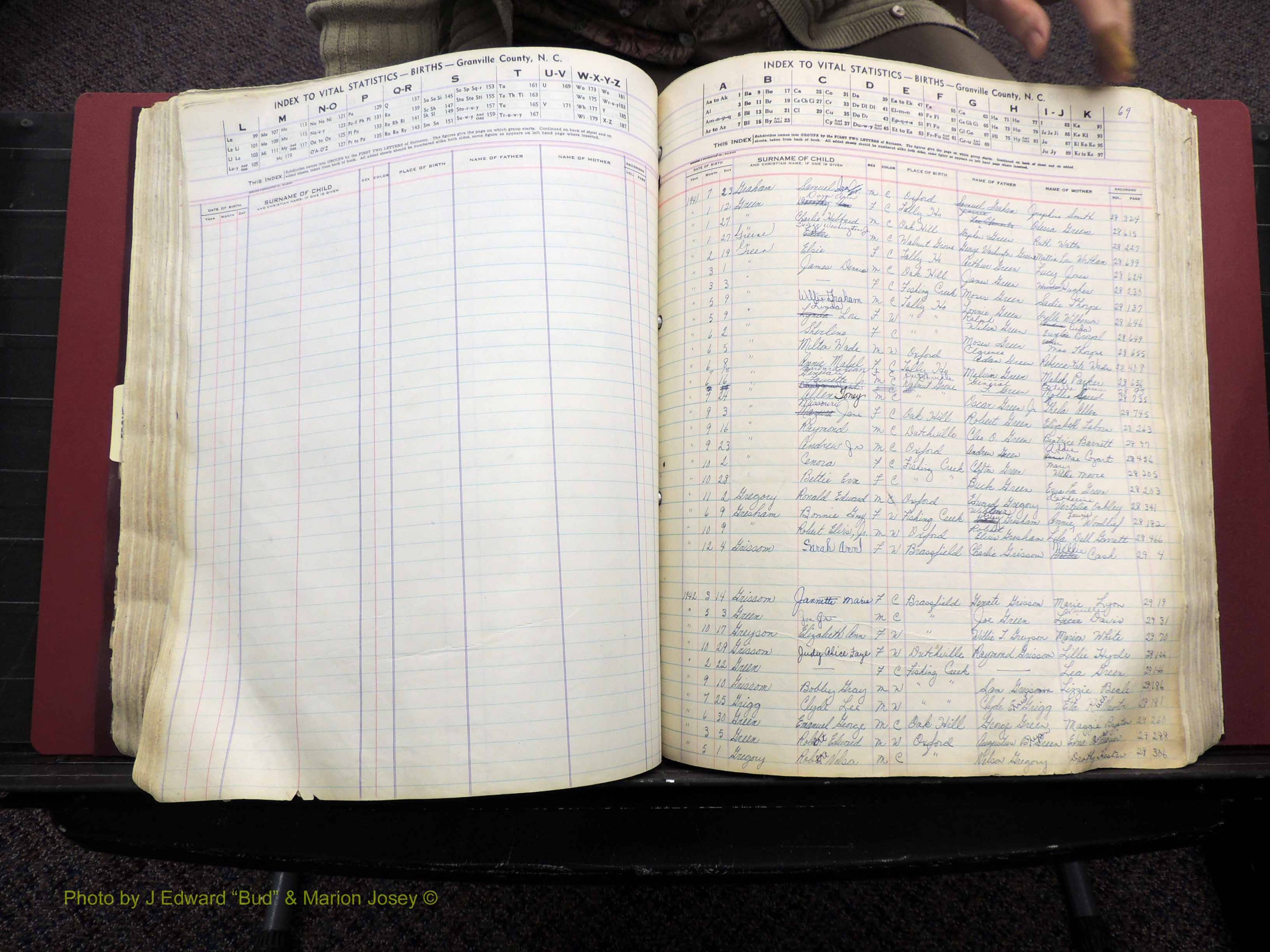 Granville Co, NC, Births, A-Z, 1941-1967 (261).JPG