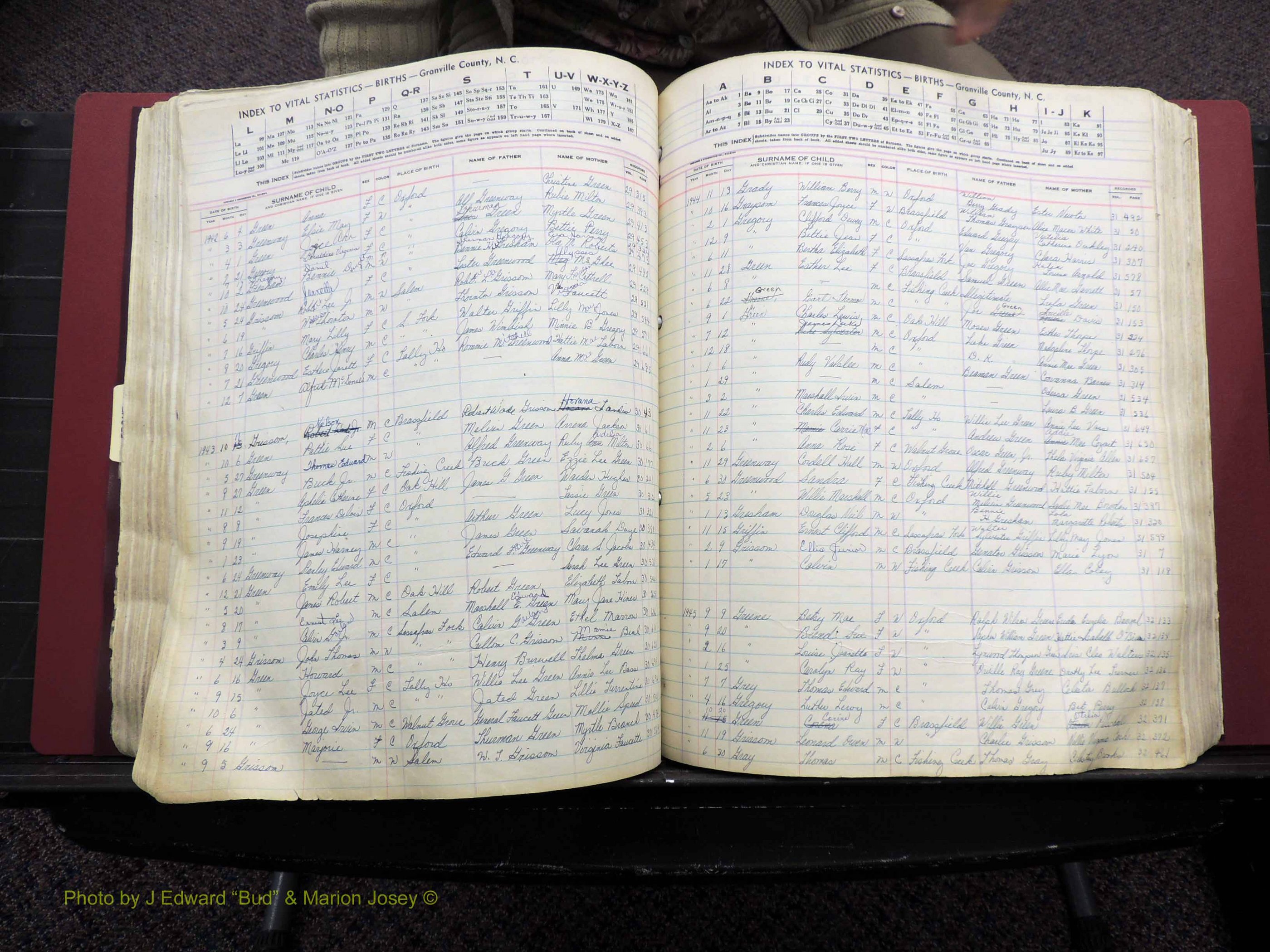 Granville Co, NC, Births, A-Z, 1941-1967 (262).JPG