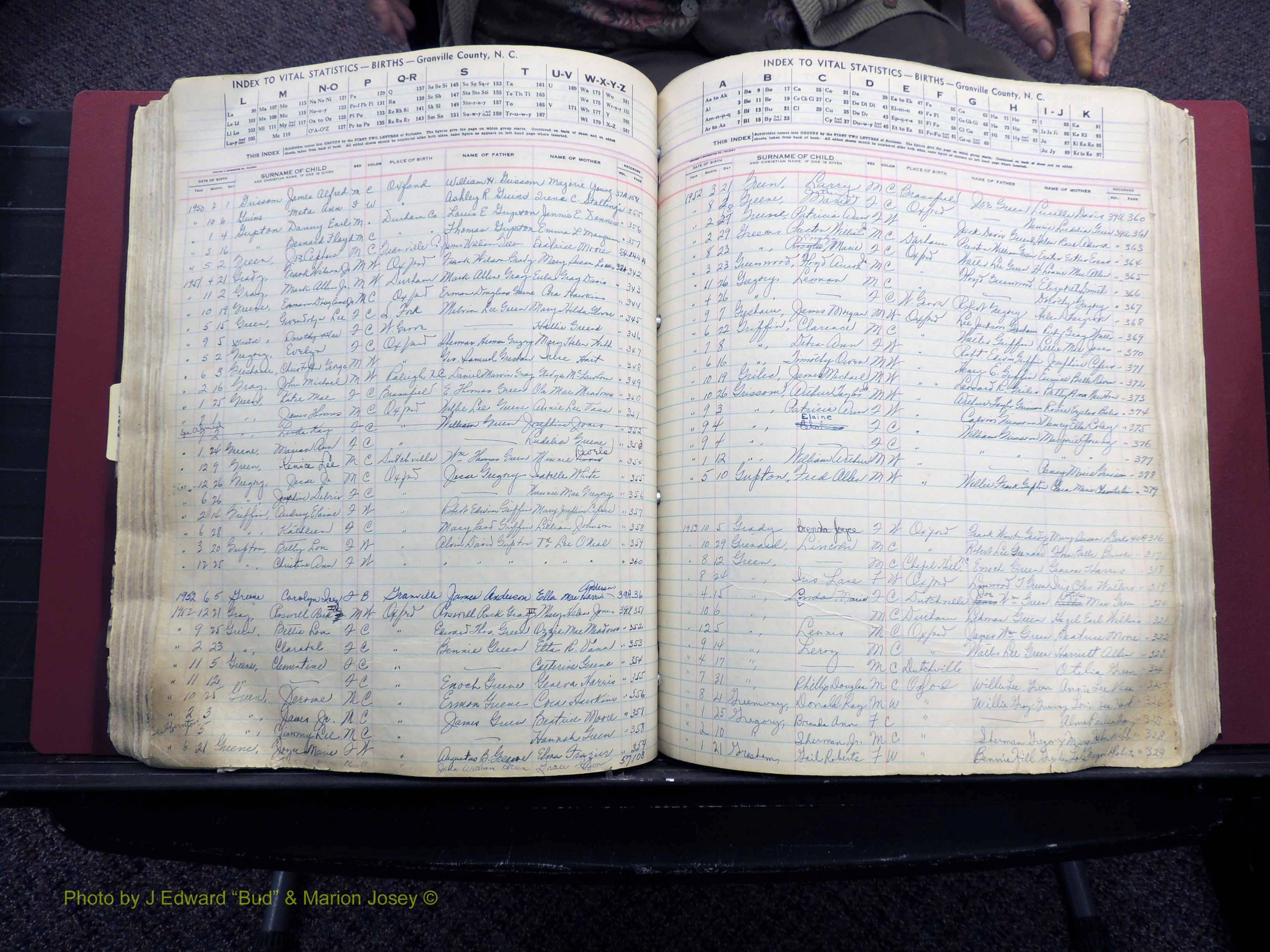 Granville Co, NC, Births, A-Z, 1941-1967 (265).JPG