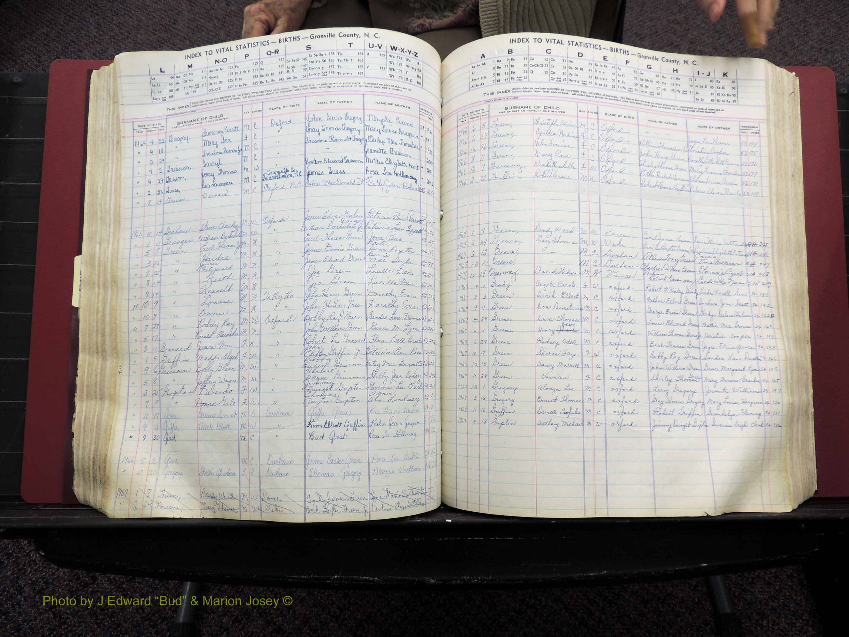 Granville Co, NC, Births, A-Z, 1941-1967 (269).JPG