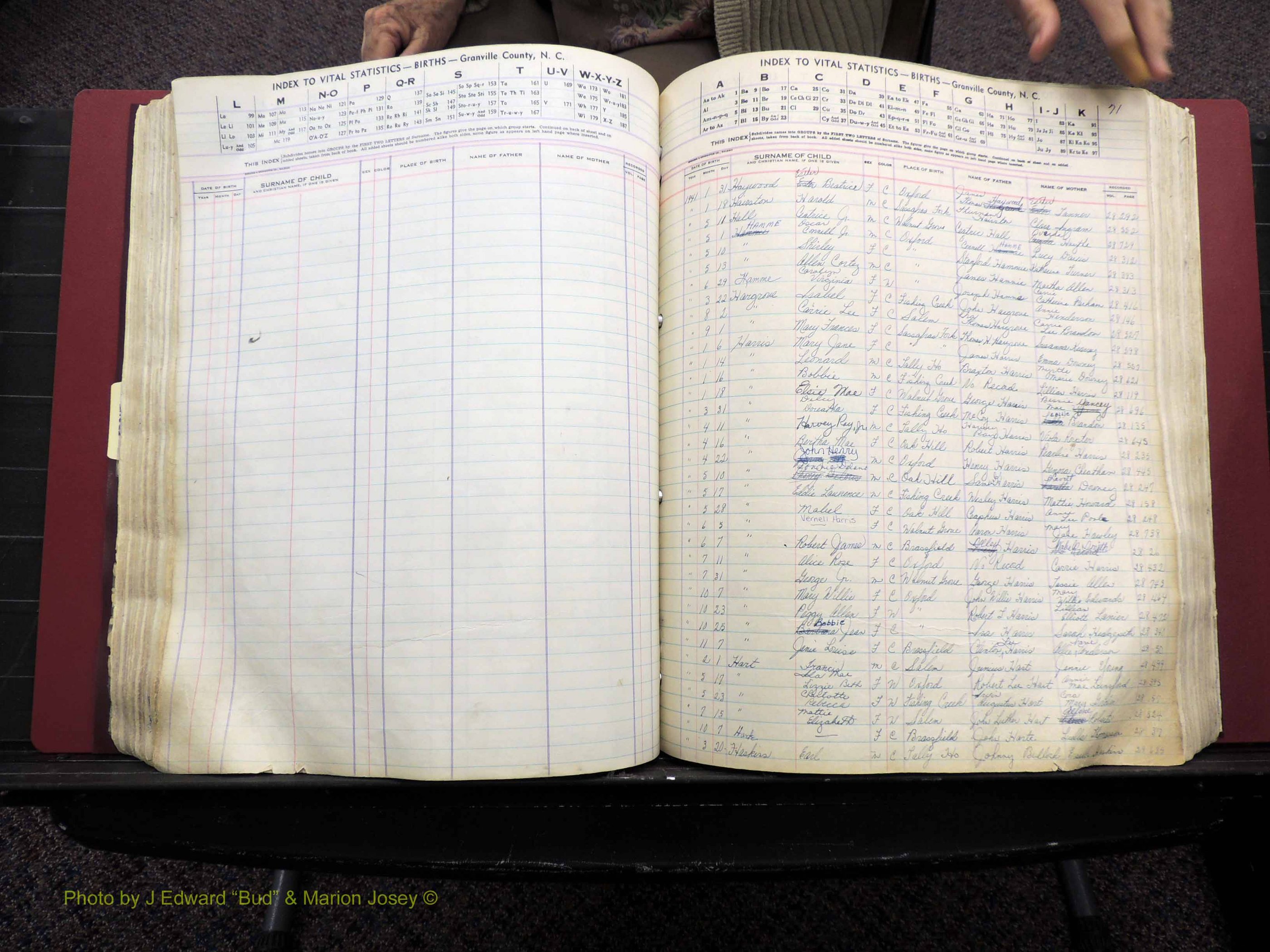 Granville Co, NC, Births, A-Z, 1941-1967 (270).JPG