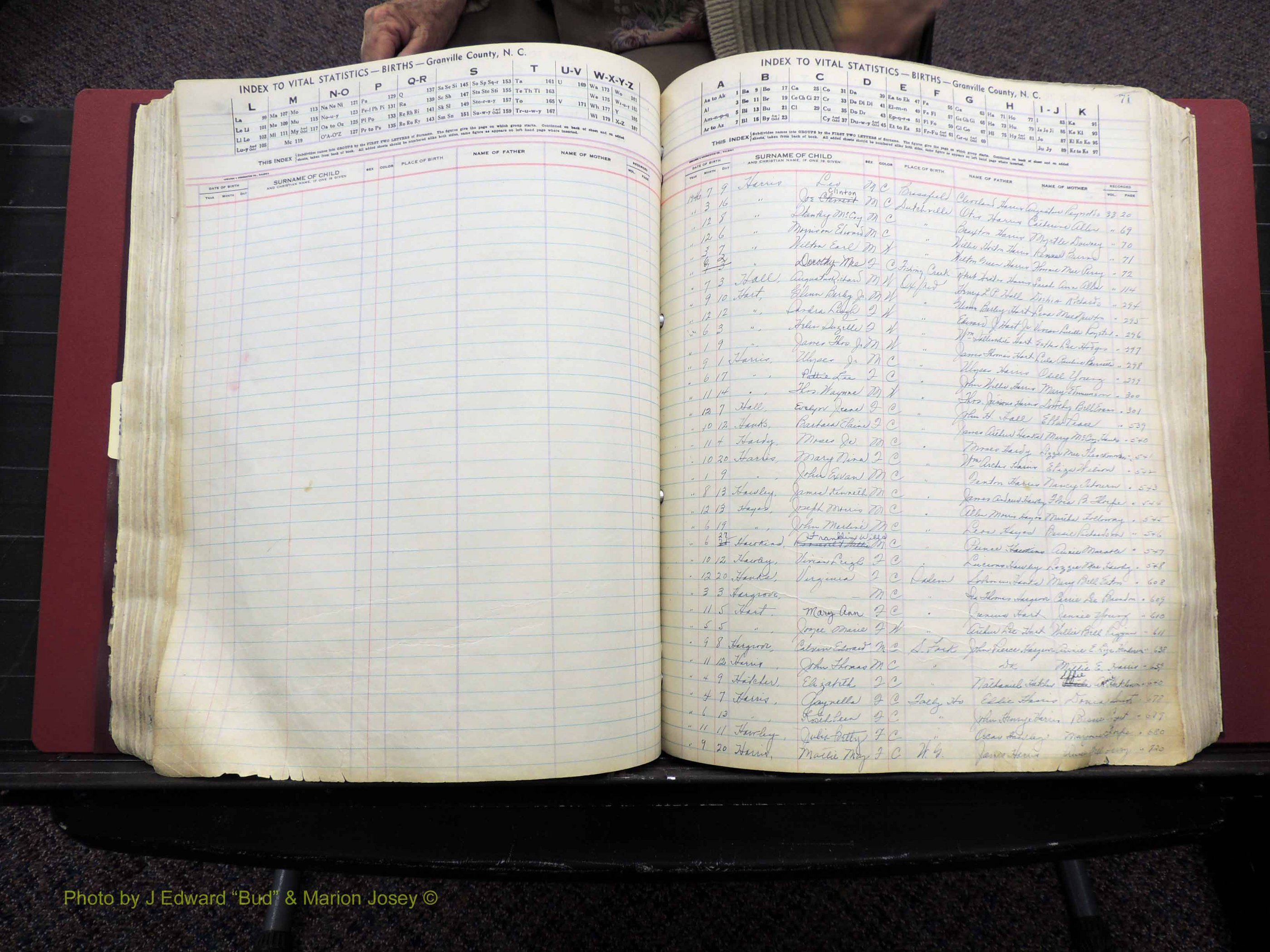 Granville Co, NC, Births, A-Z, 1941-1967 (274).JPG