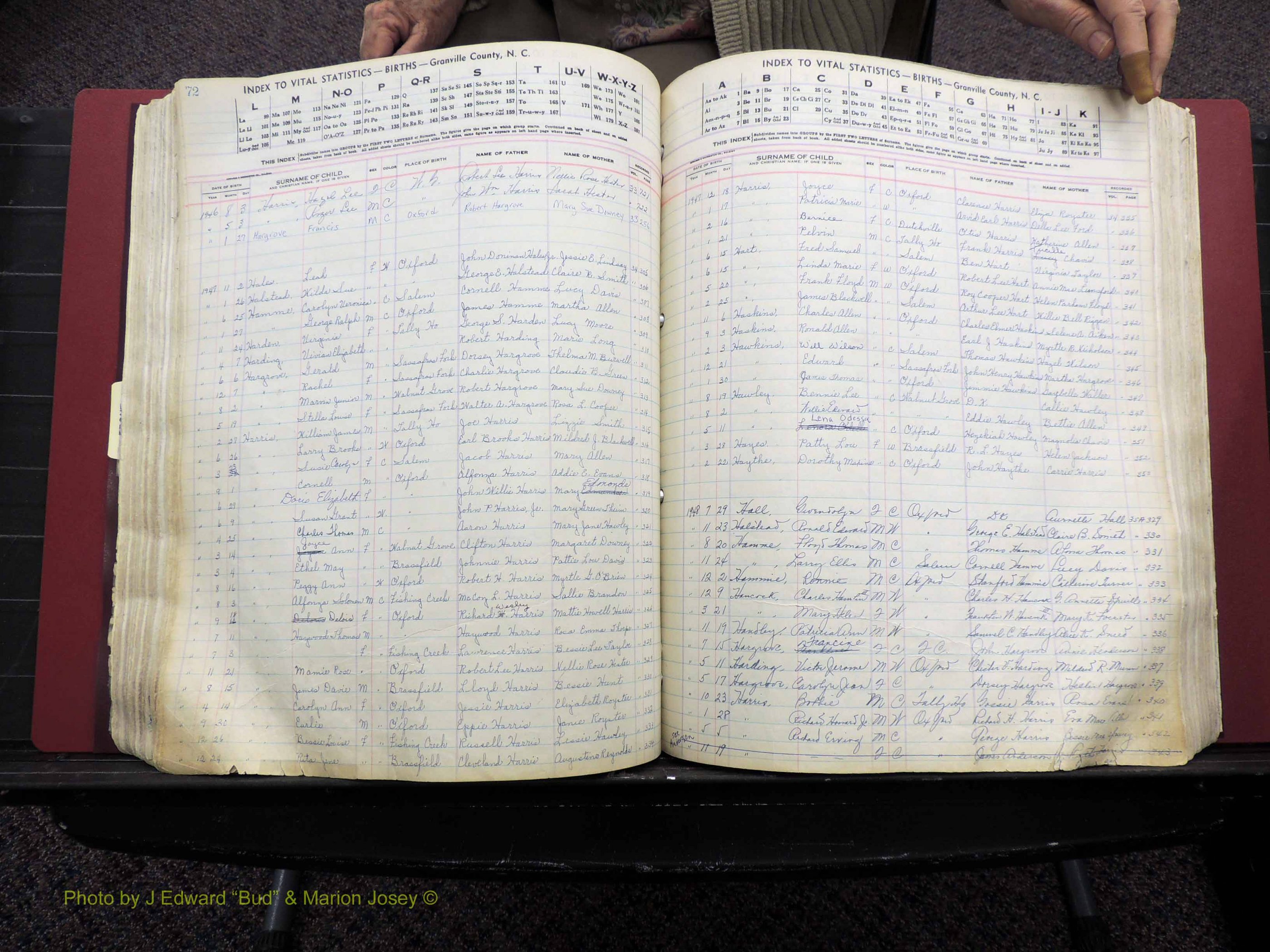 Granville Co, NC, Births, A-Z, 1941-1967 (275).JPG