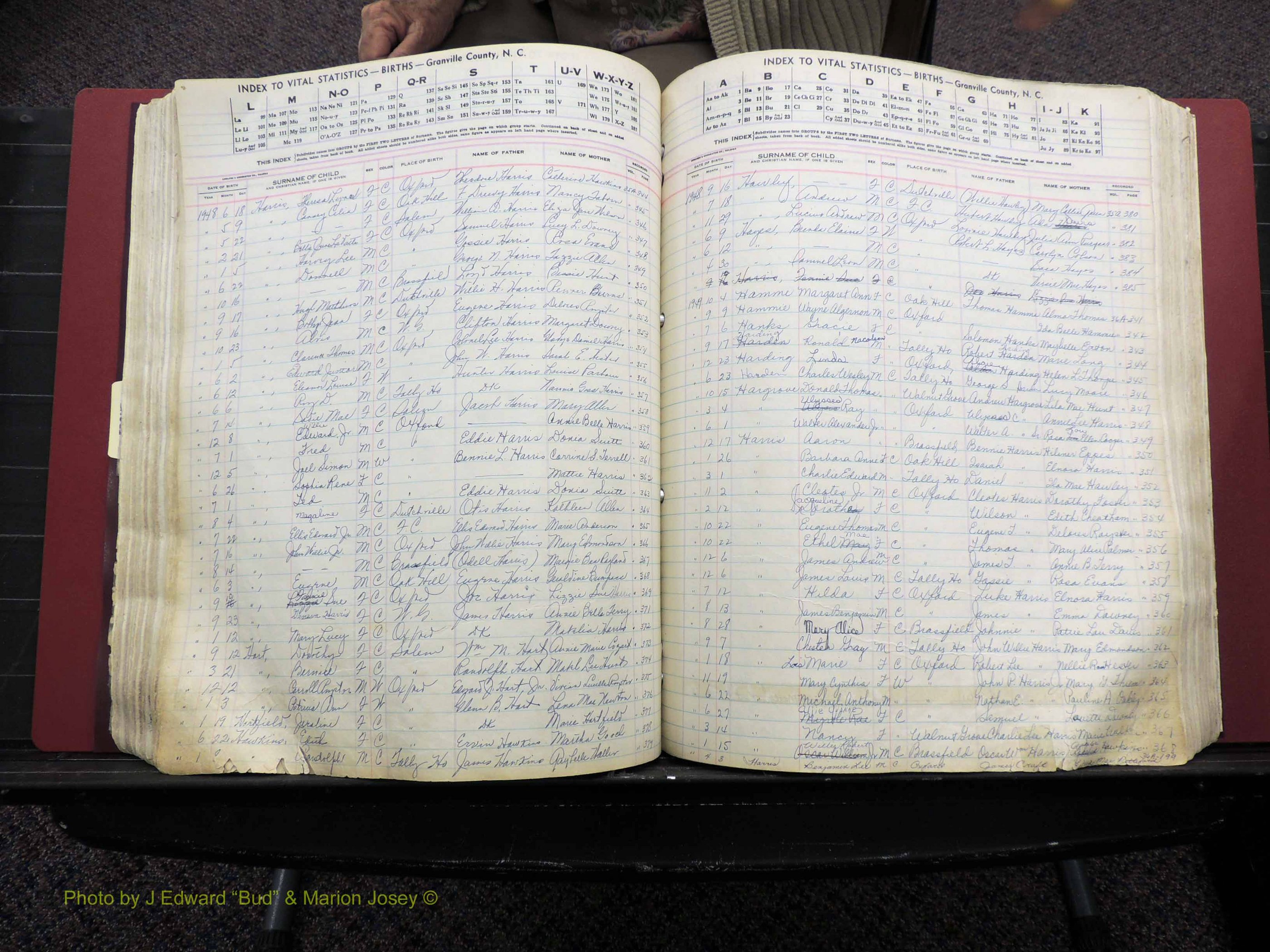 Granville Co, NC, Births, A-Z, 1941-1967 (276).JPG