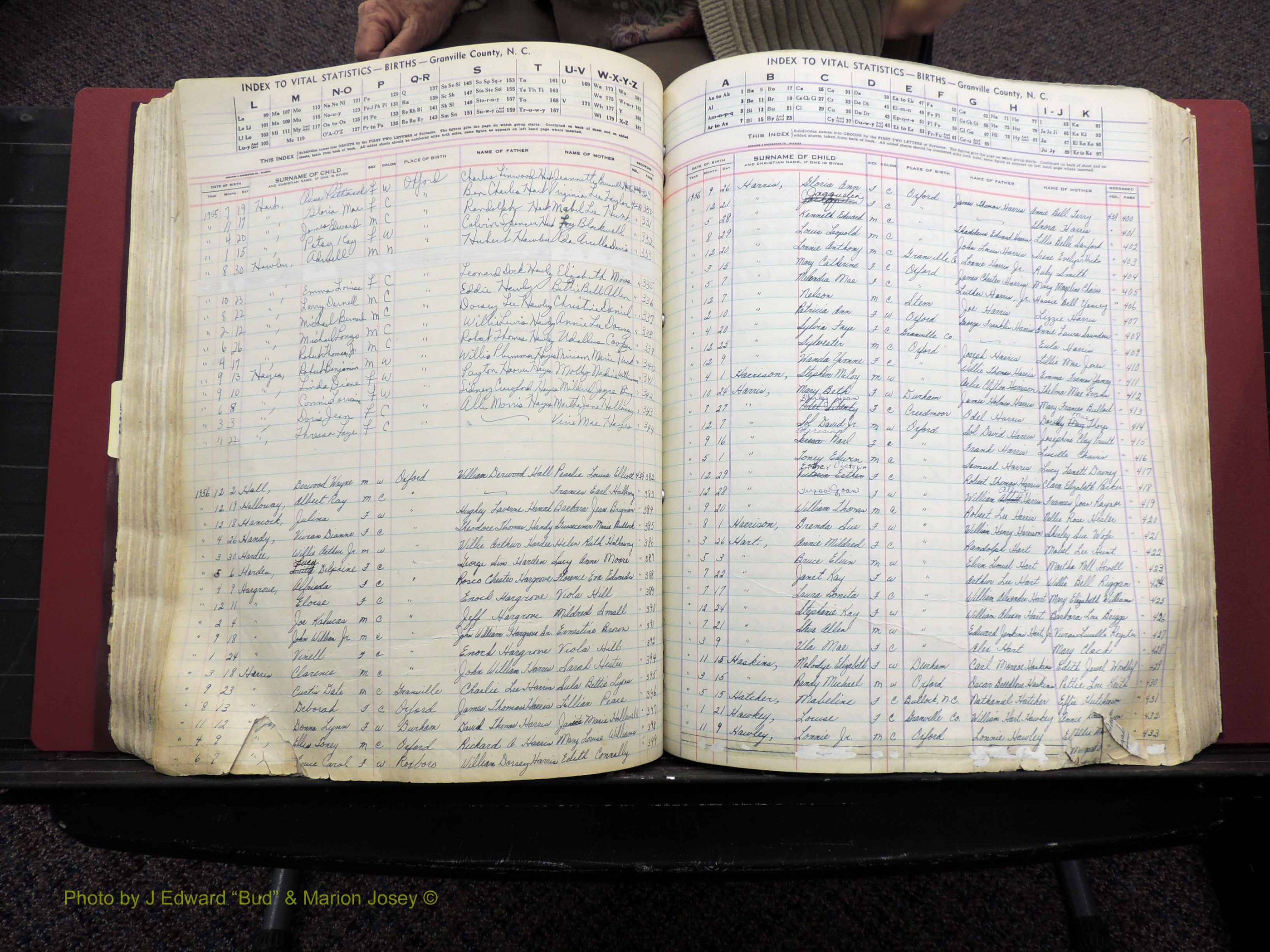 Granville Co, NC, Births, A-Z, 1941-1967 (282).JPG