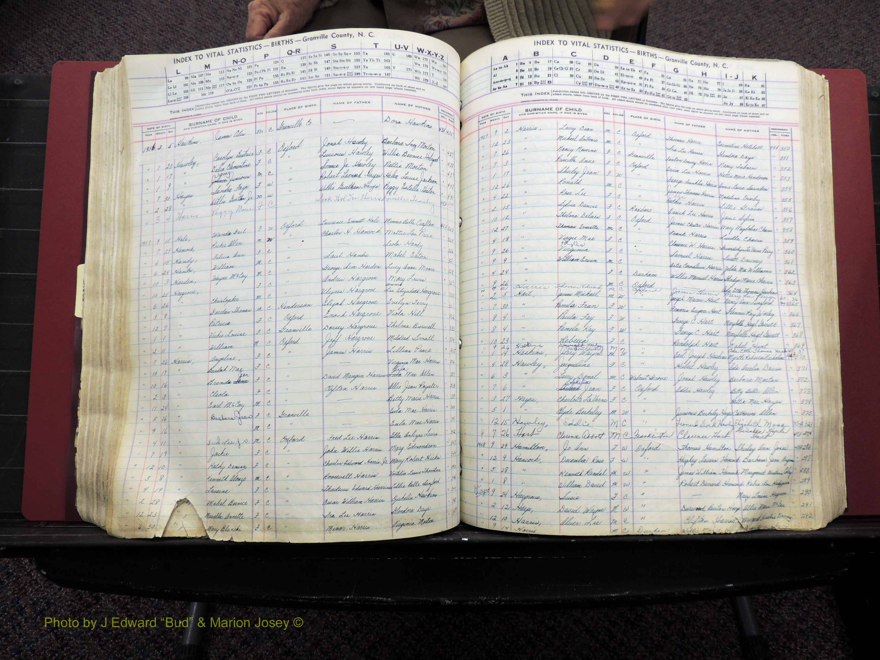 Granville Co, NC, Births, A-Z, 1941-1967 (283).JPG