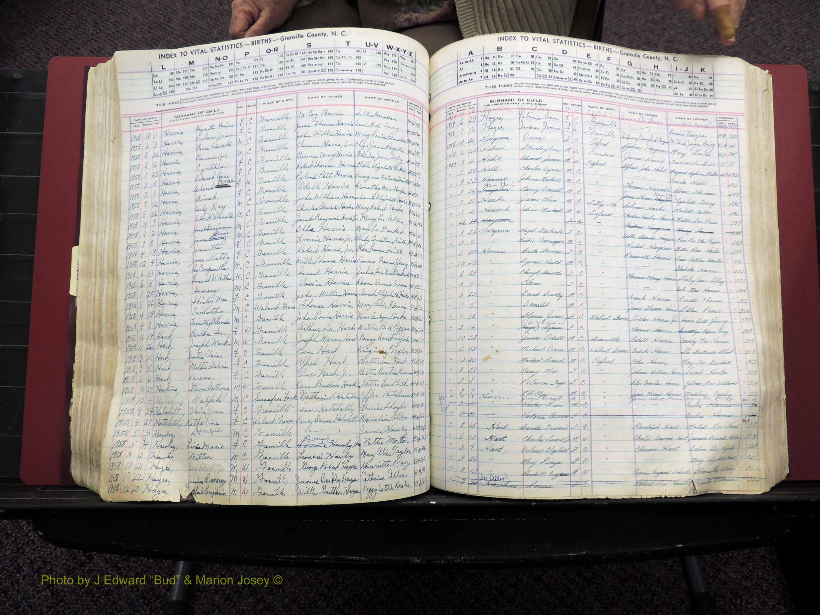 Granville Co, NC, Births, A-Z, 1941-1967 (284).JPG