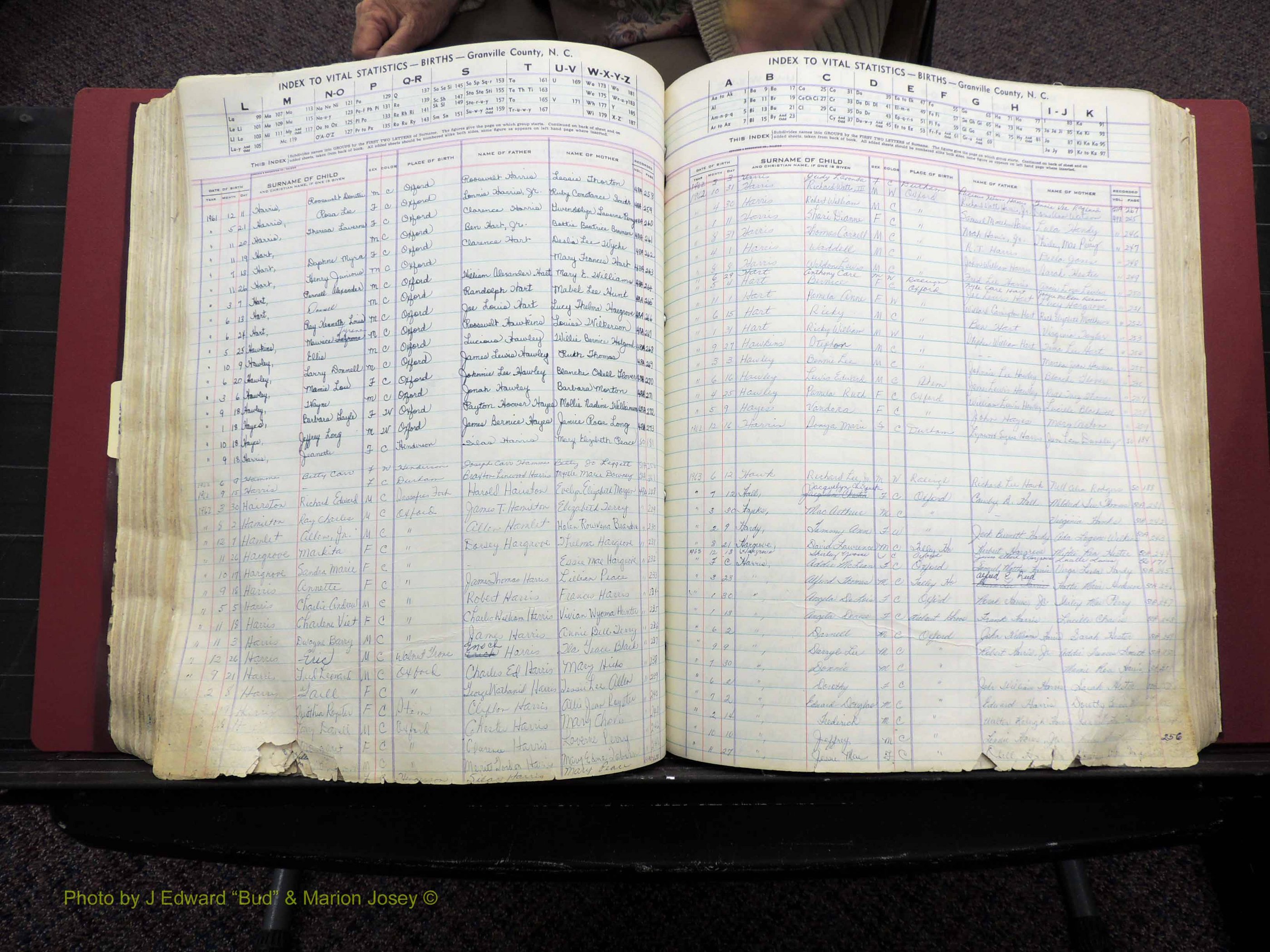 Granville Co, NC, Births, A-Z, 1941-1967 (286).JPG