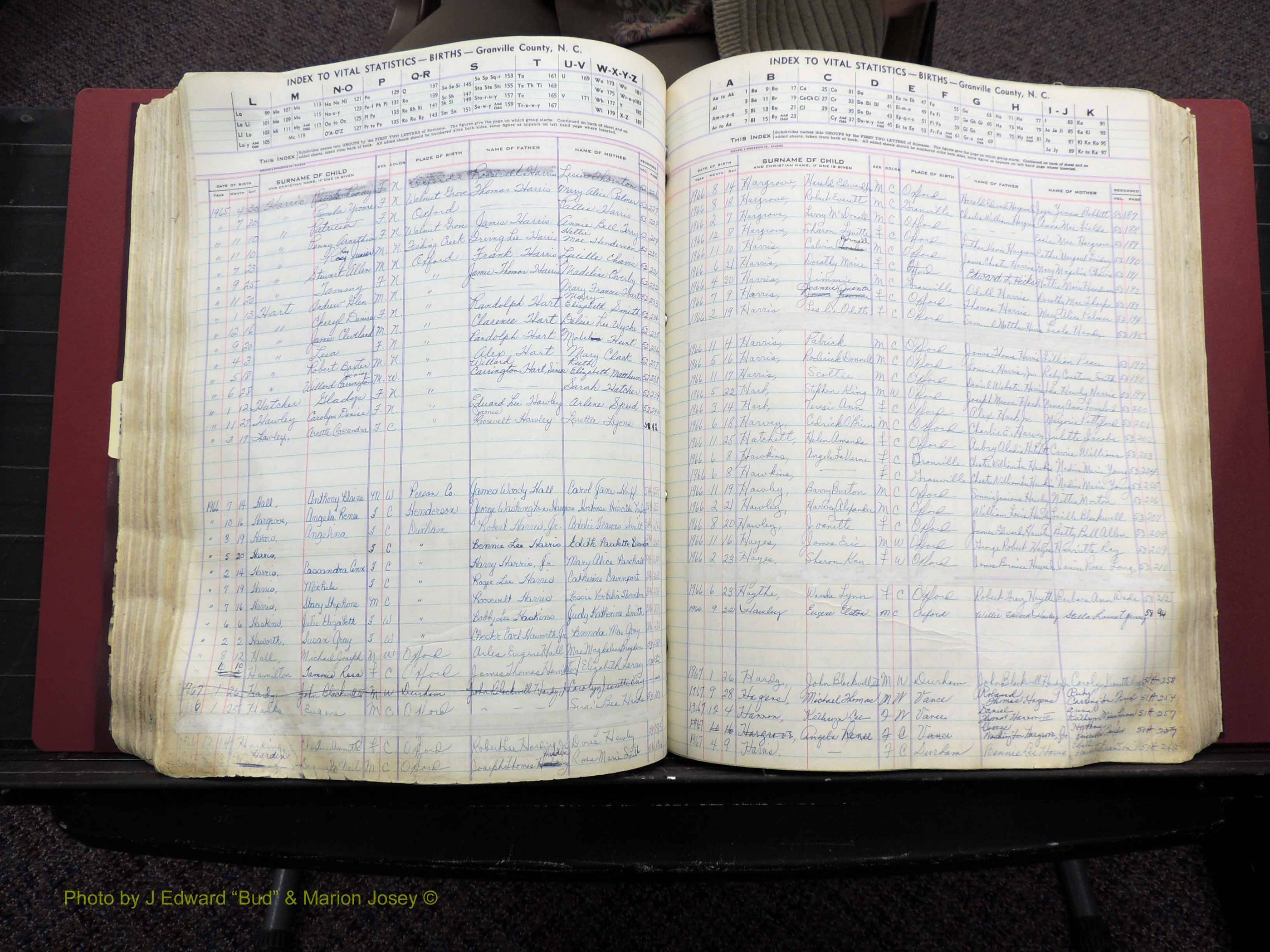 Granville Co, NC, Births, A-Z, 1941-1967 (288).JPG