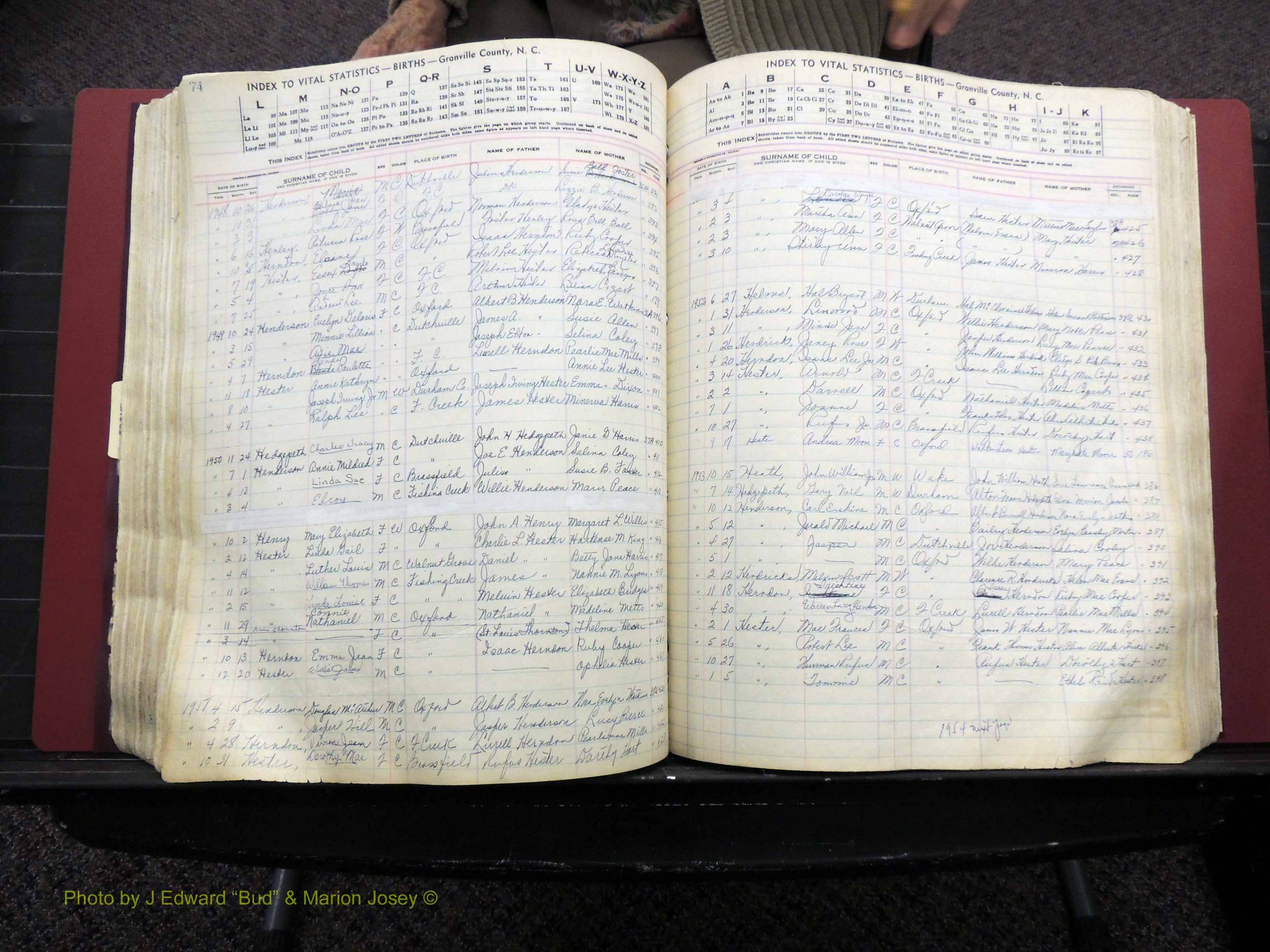 Granville Co, NC, Births, A-Z, 1941-1967 (291).JPG