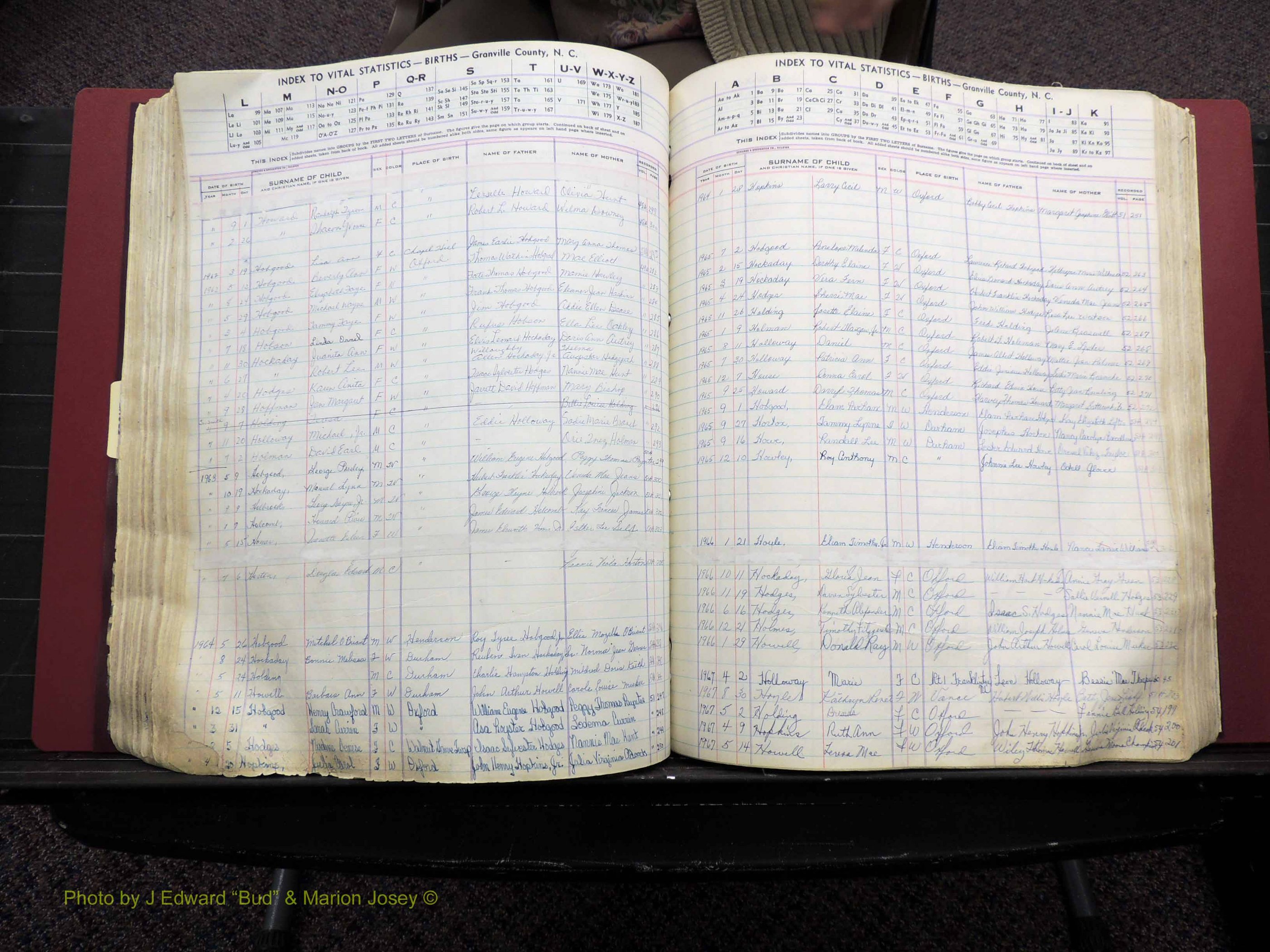 Granville Co, NC, Births, A-Z, 1941-1967 (306).JPG