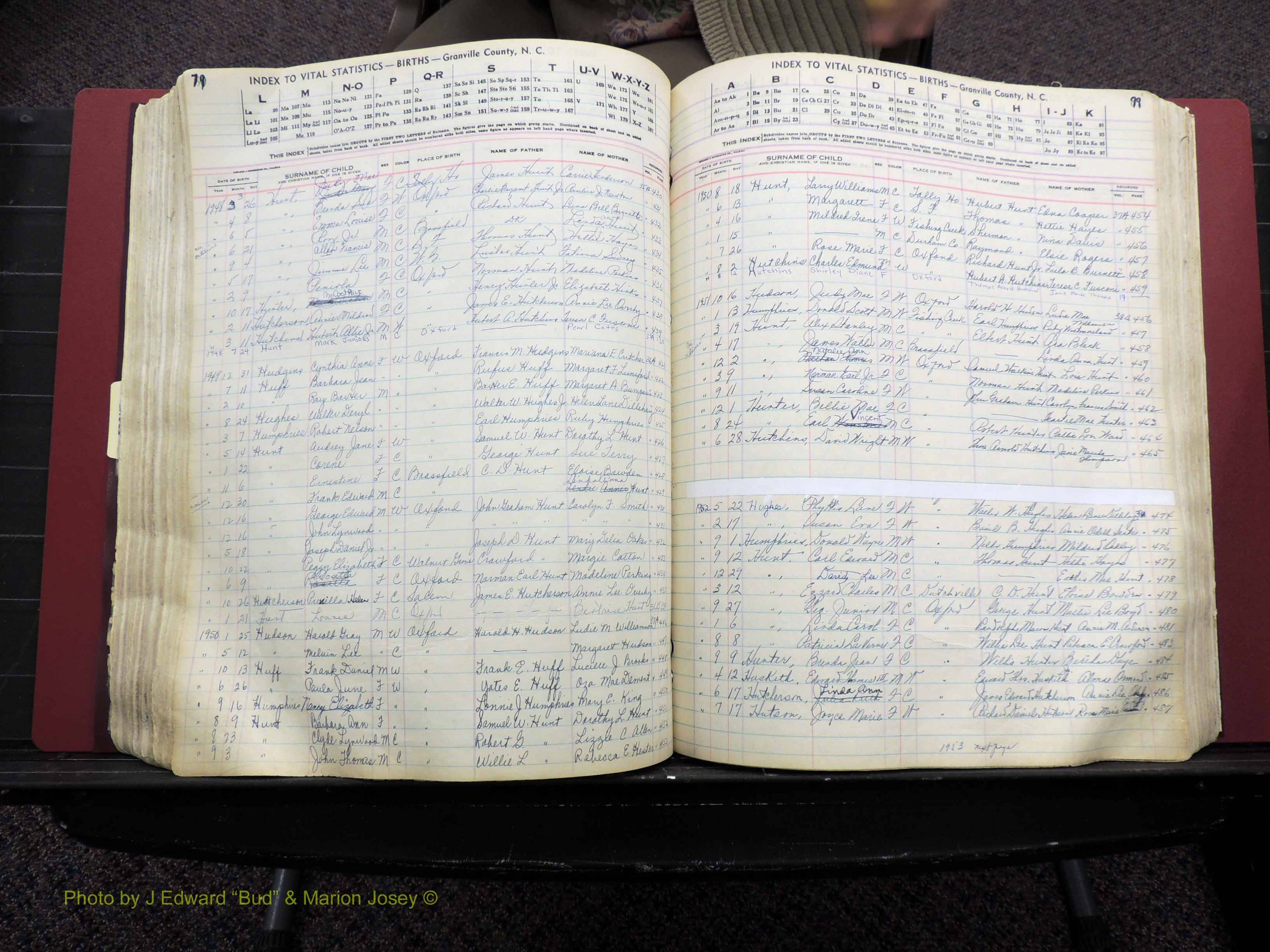 Granville Co, NC, Births, A-Z, 1941-1967 (309).JPG