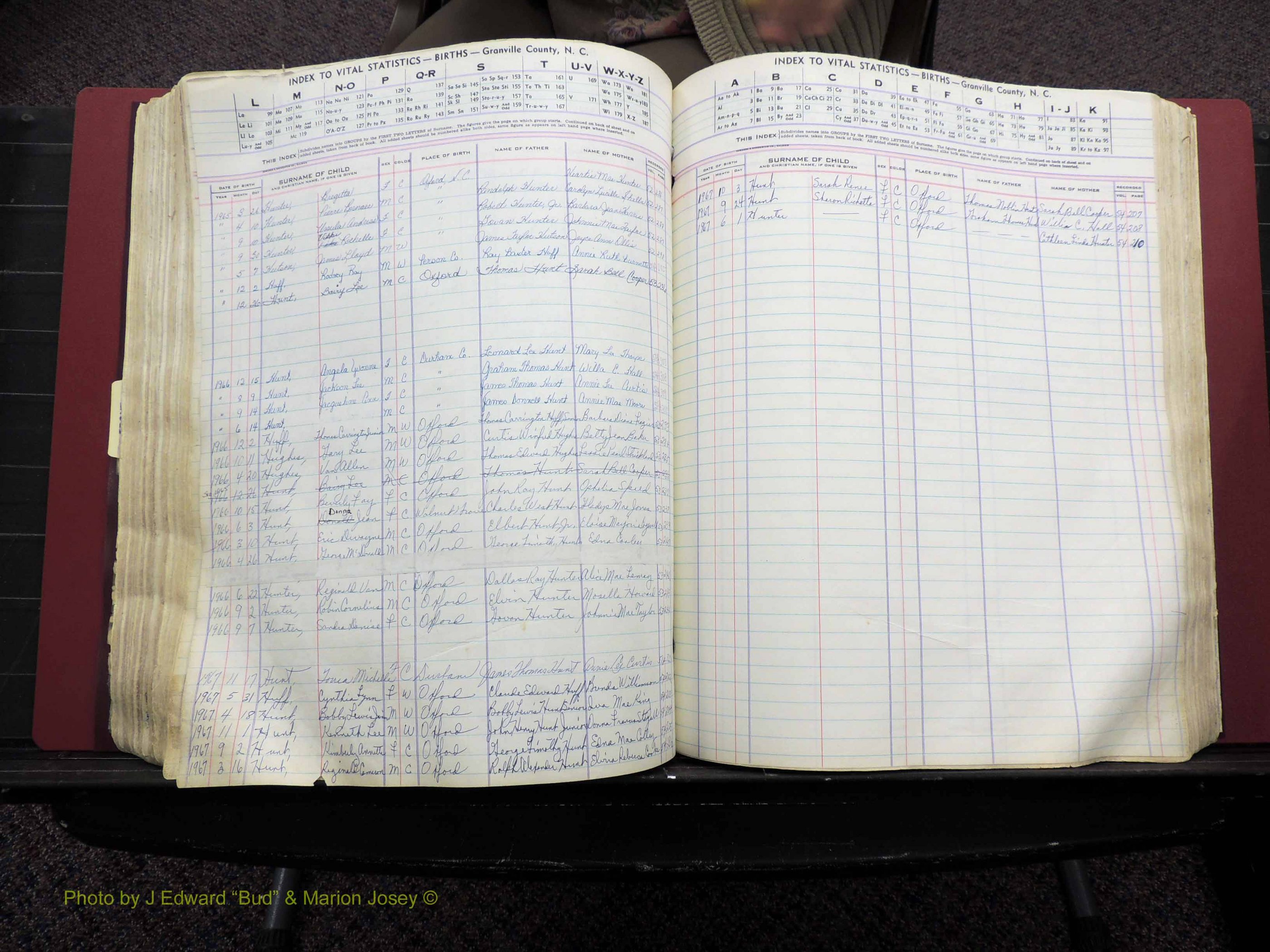 Granville Co, NC, Births, A-Z, 1941-1967 (313).JPG