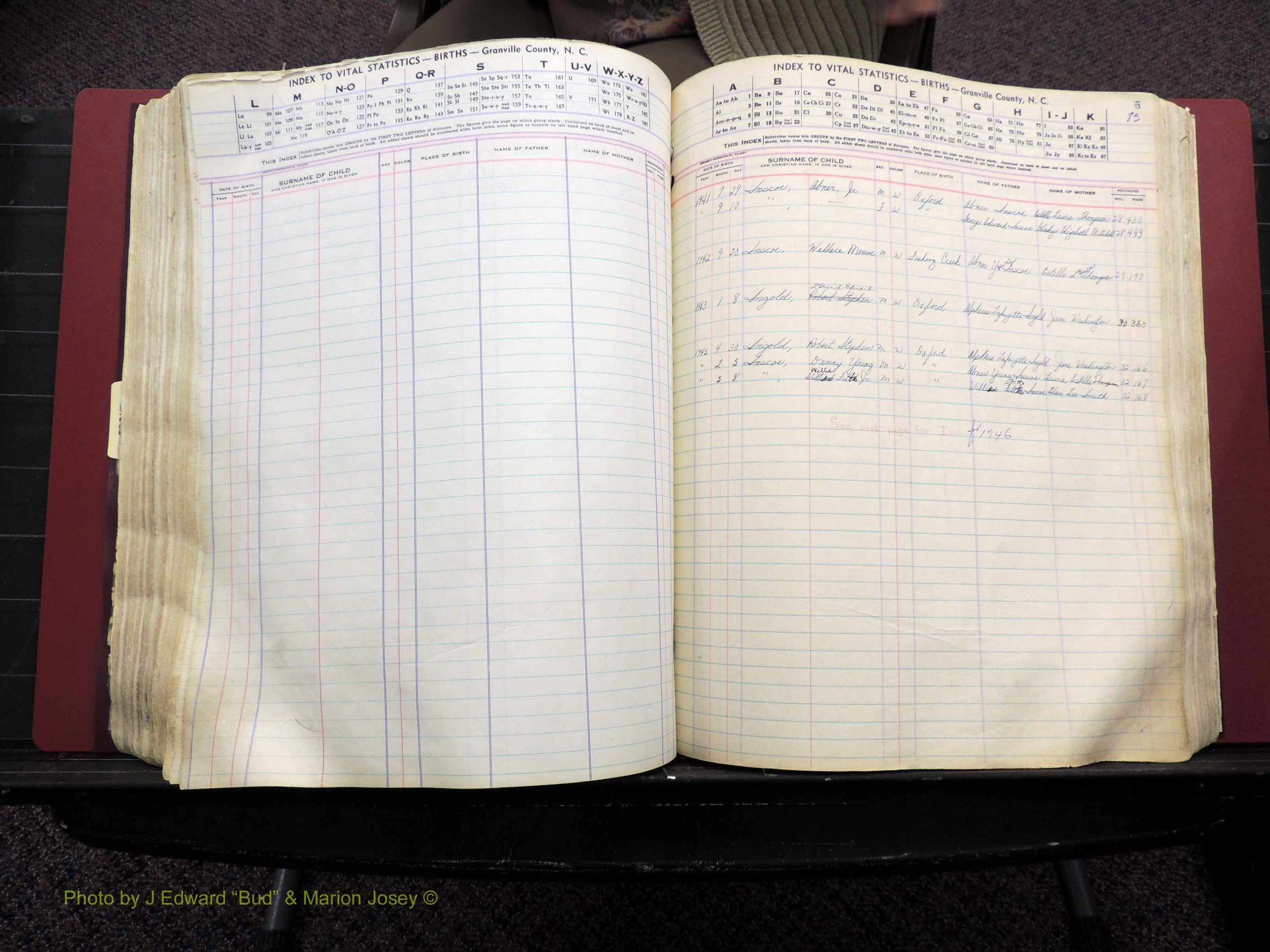 Granville Co, NC, Births, A-Z, 1941-1967 (314).JPG