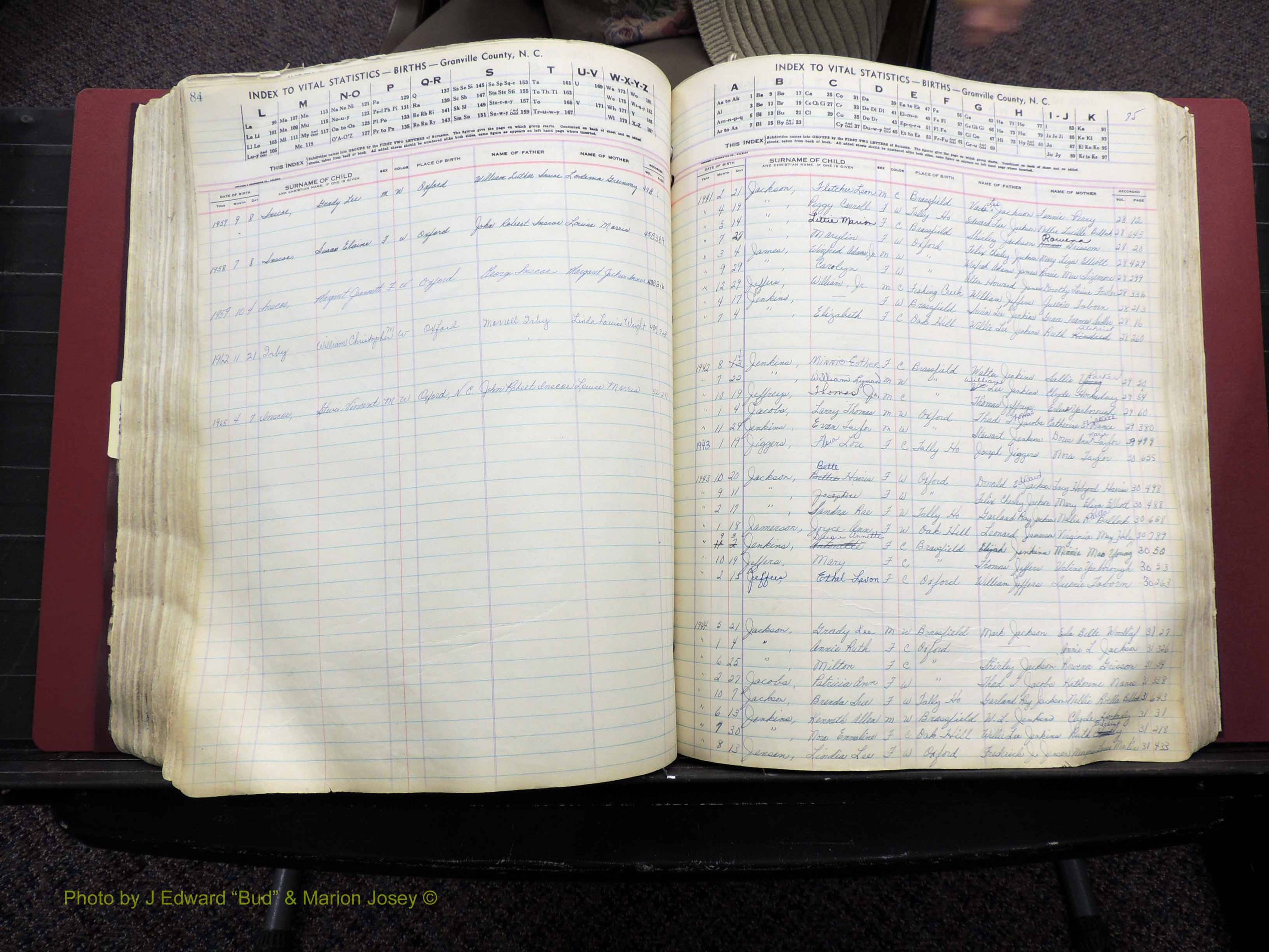 Granville Co, NC, Births, A-Z, 1941-1967 (316).JPG