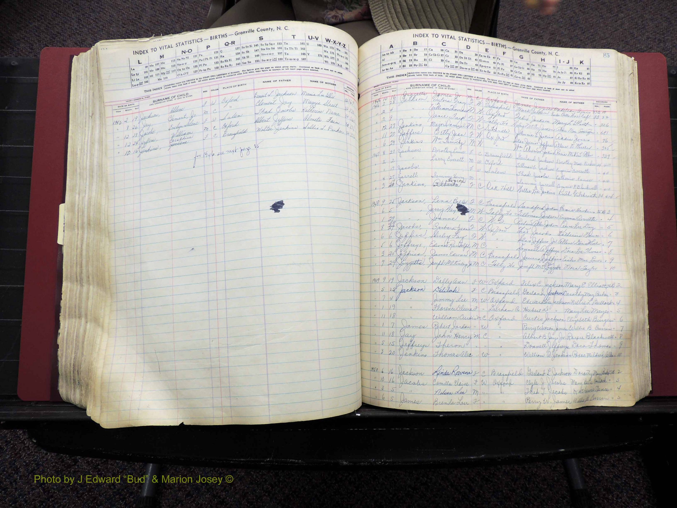 Granville Co, NC, Births, A-Z, 1941-1967 (317).JPG