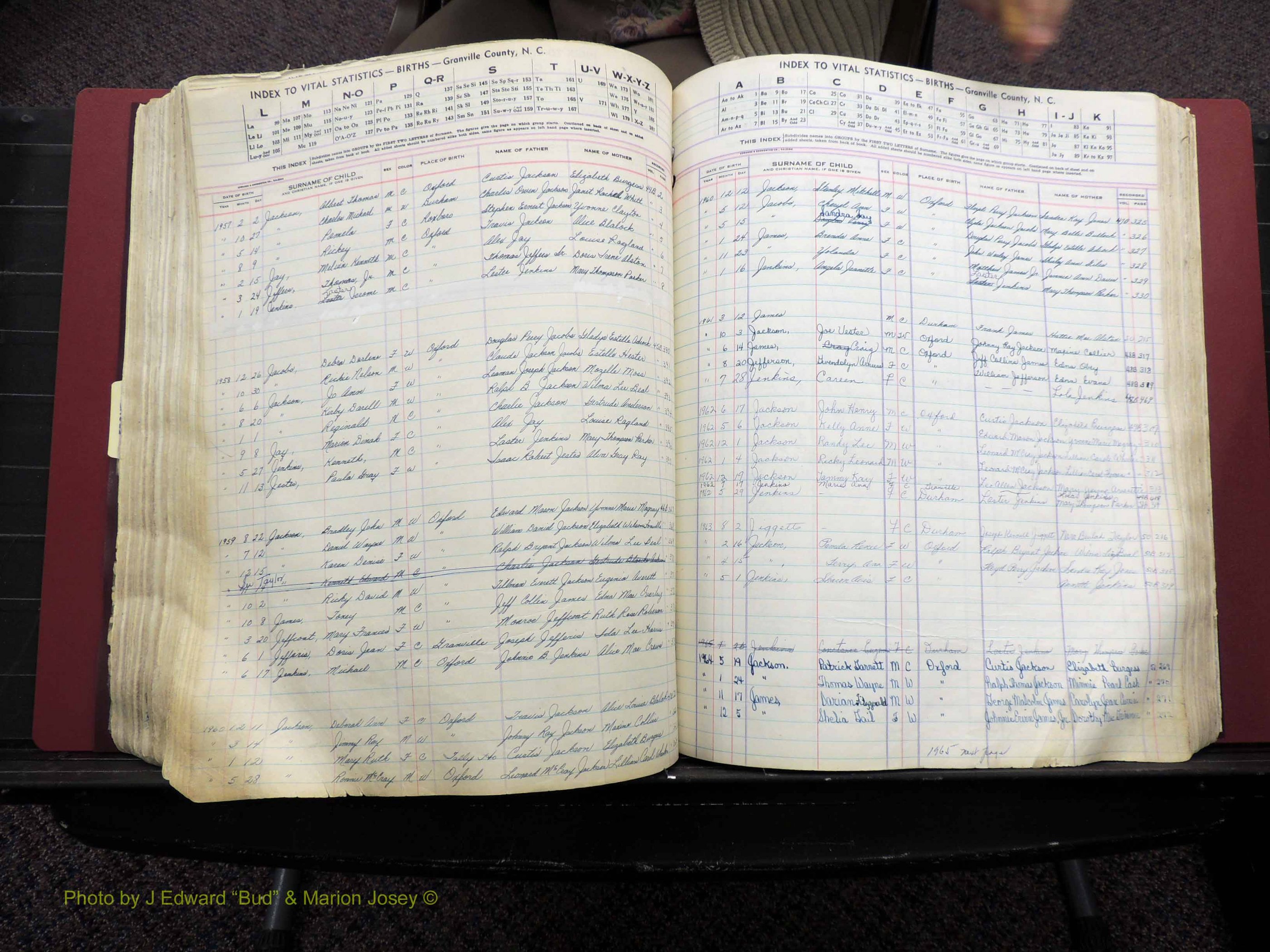 Granville Co, NC, Births, A-Z, 1941-1967 (319).JPG